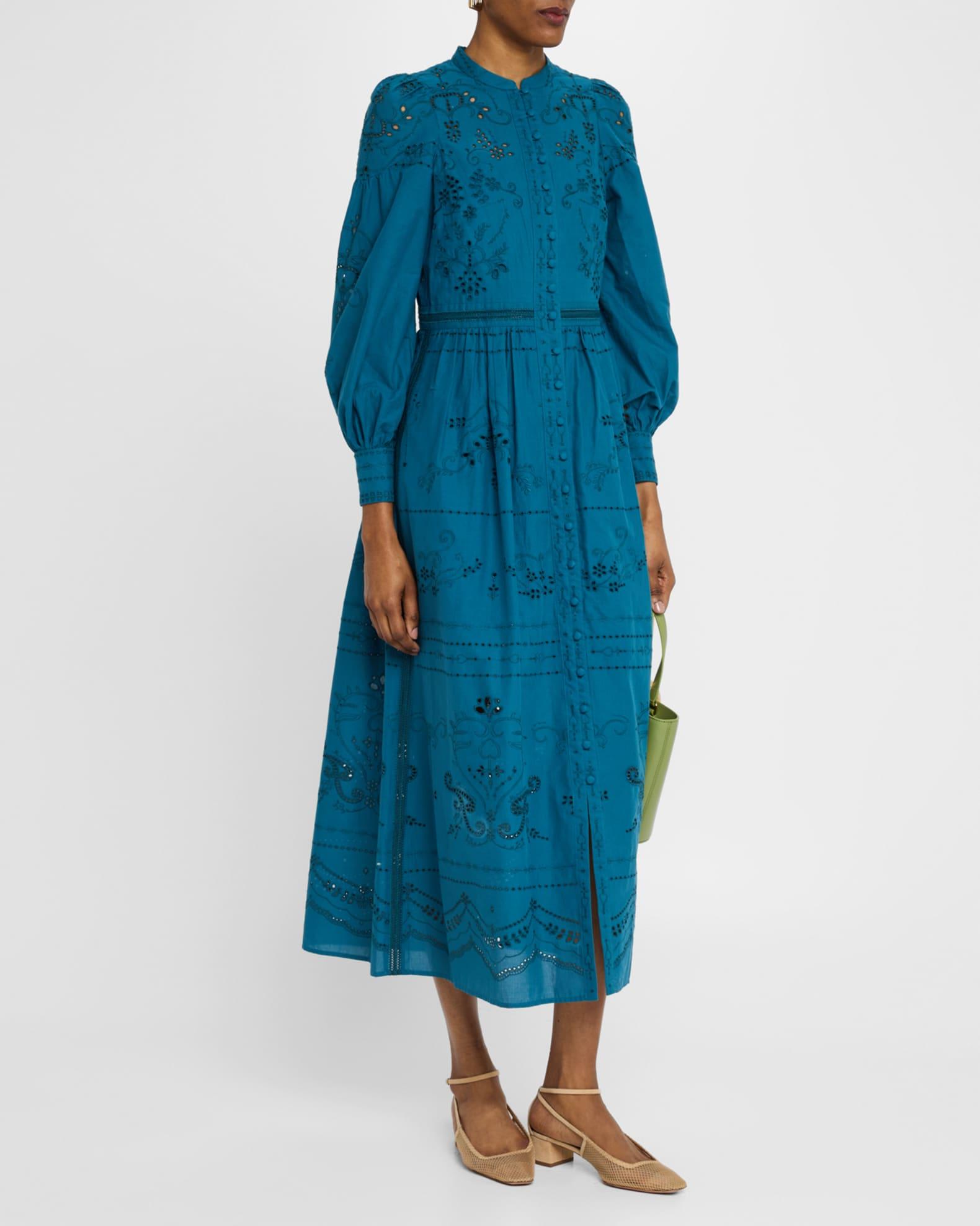 Eyelet-Embroidered Cotton Voile Maxi Dress Product Image