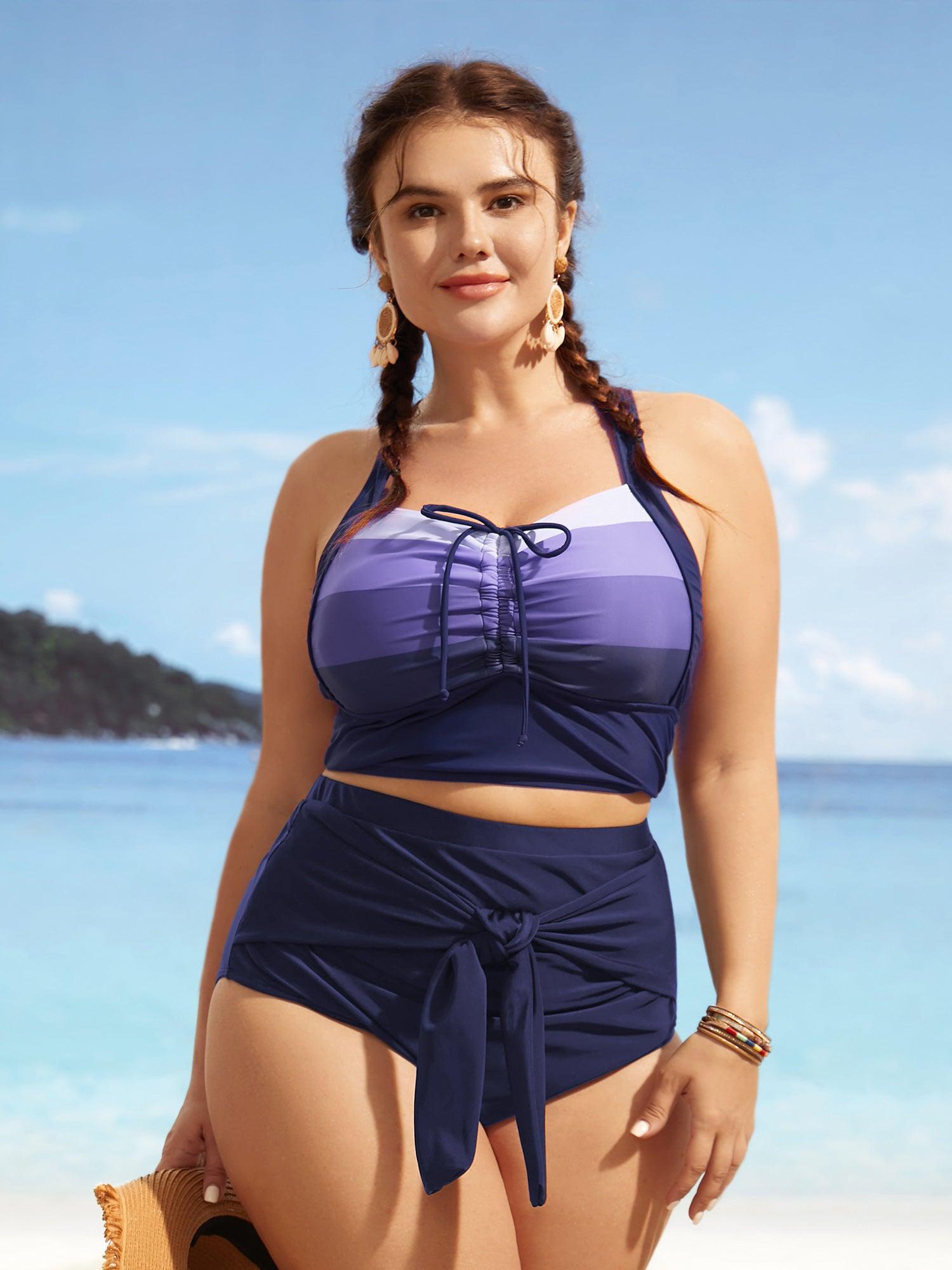 High Rise Tie Knot Gathered Swim Bottom Female Product Image