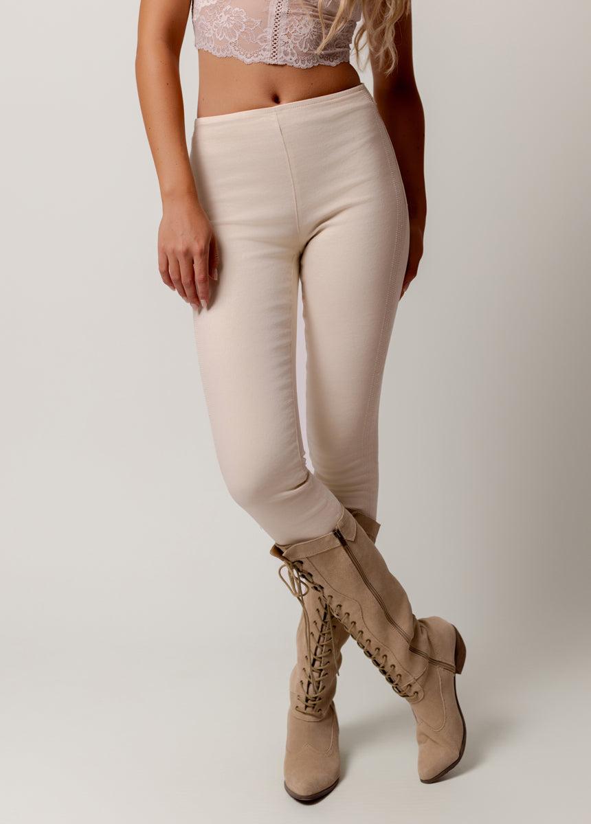 Brytny High-Waisted Denim in Ecru Female Product Image