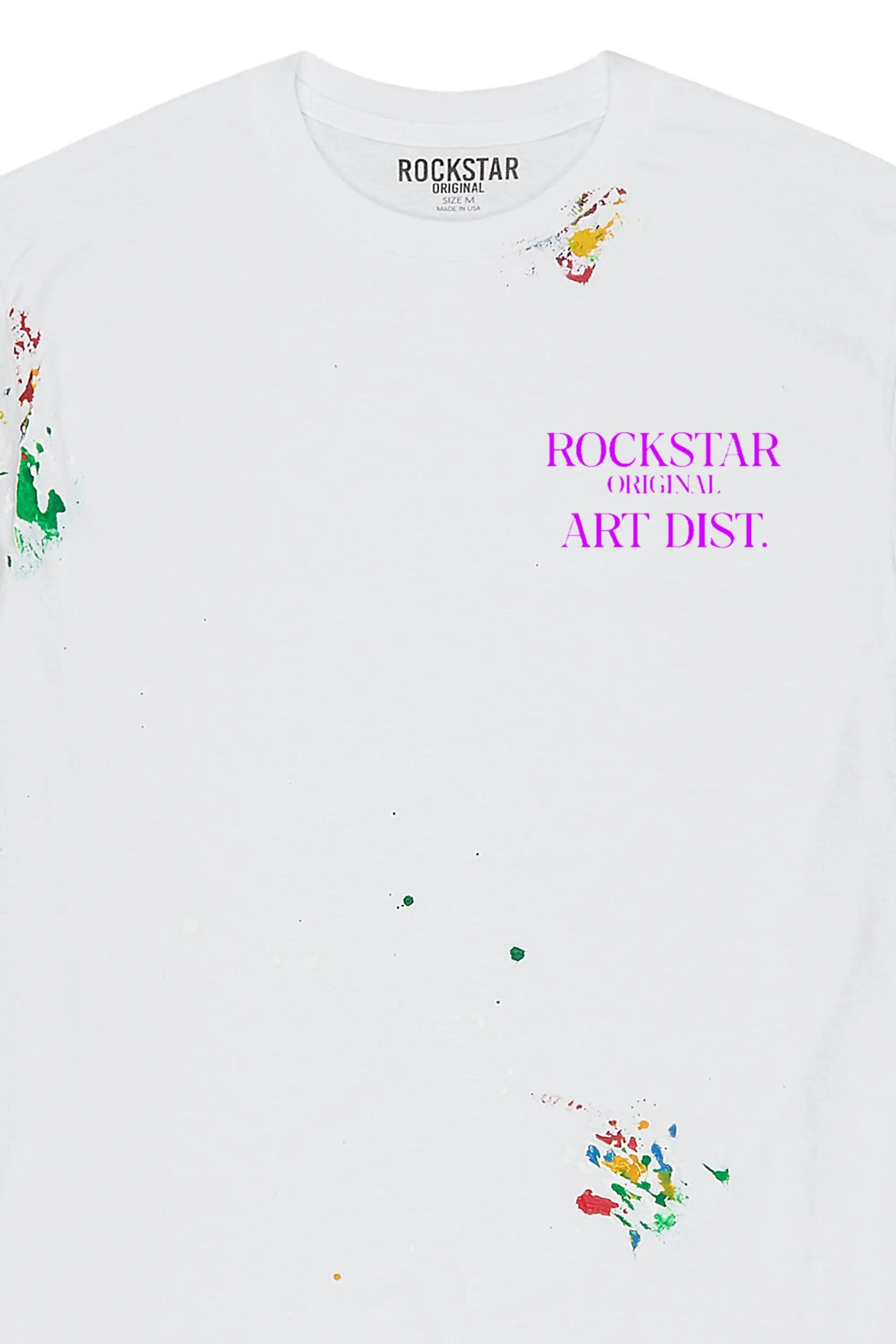 Can't Be Tamed White/Pink Oversized Tee Female Product Image