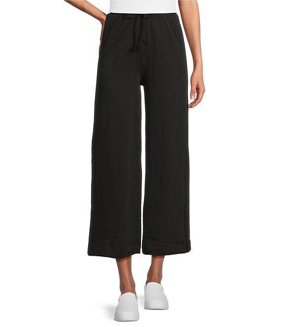 Westbound Petite Size Pull-On Cropped Drawstring Terry Pants Product Image