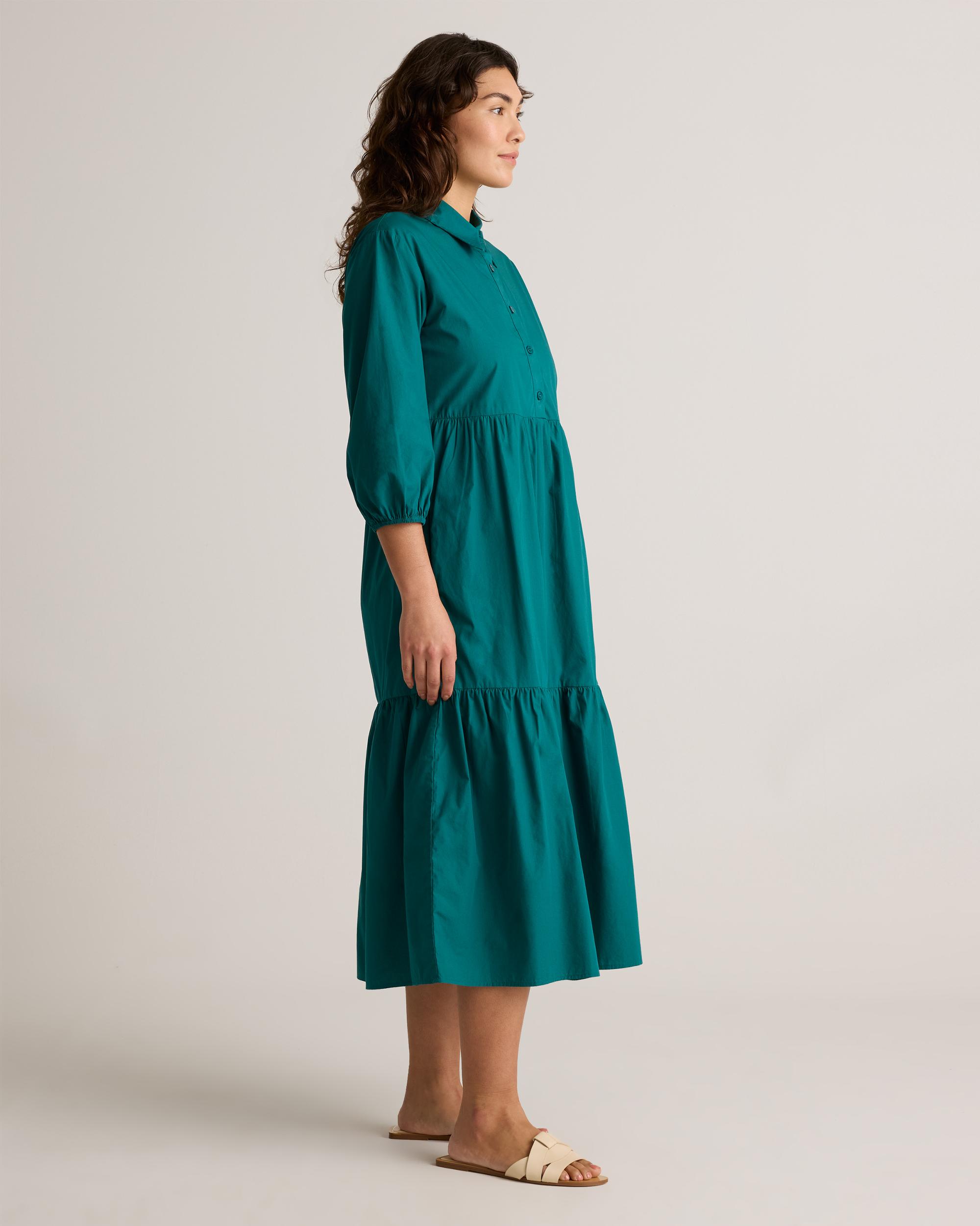 Quince | Women's Poplin Midi Tunic Dress Organic Cotton Product Image