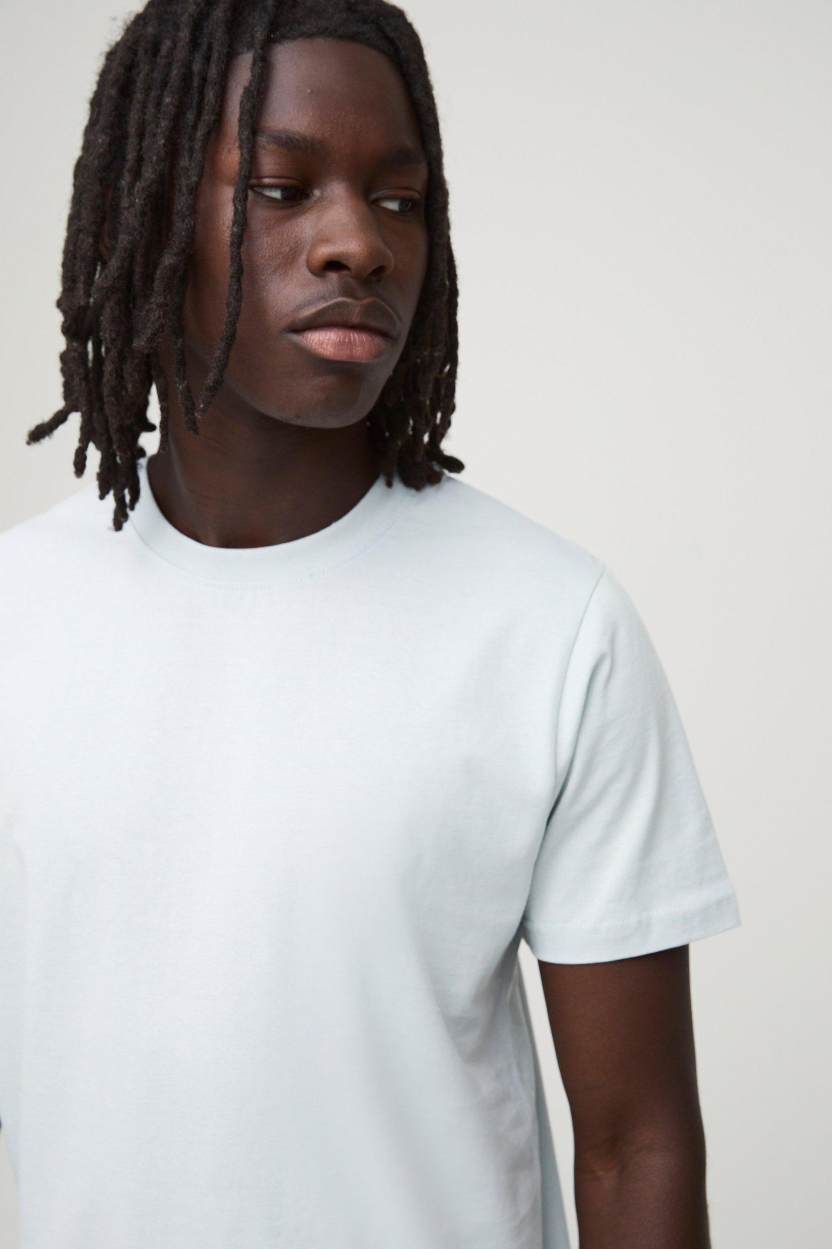 Basic Slim Fit Crew Neck T-Shirt | boohooMAN USA Product Image