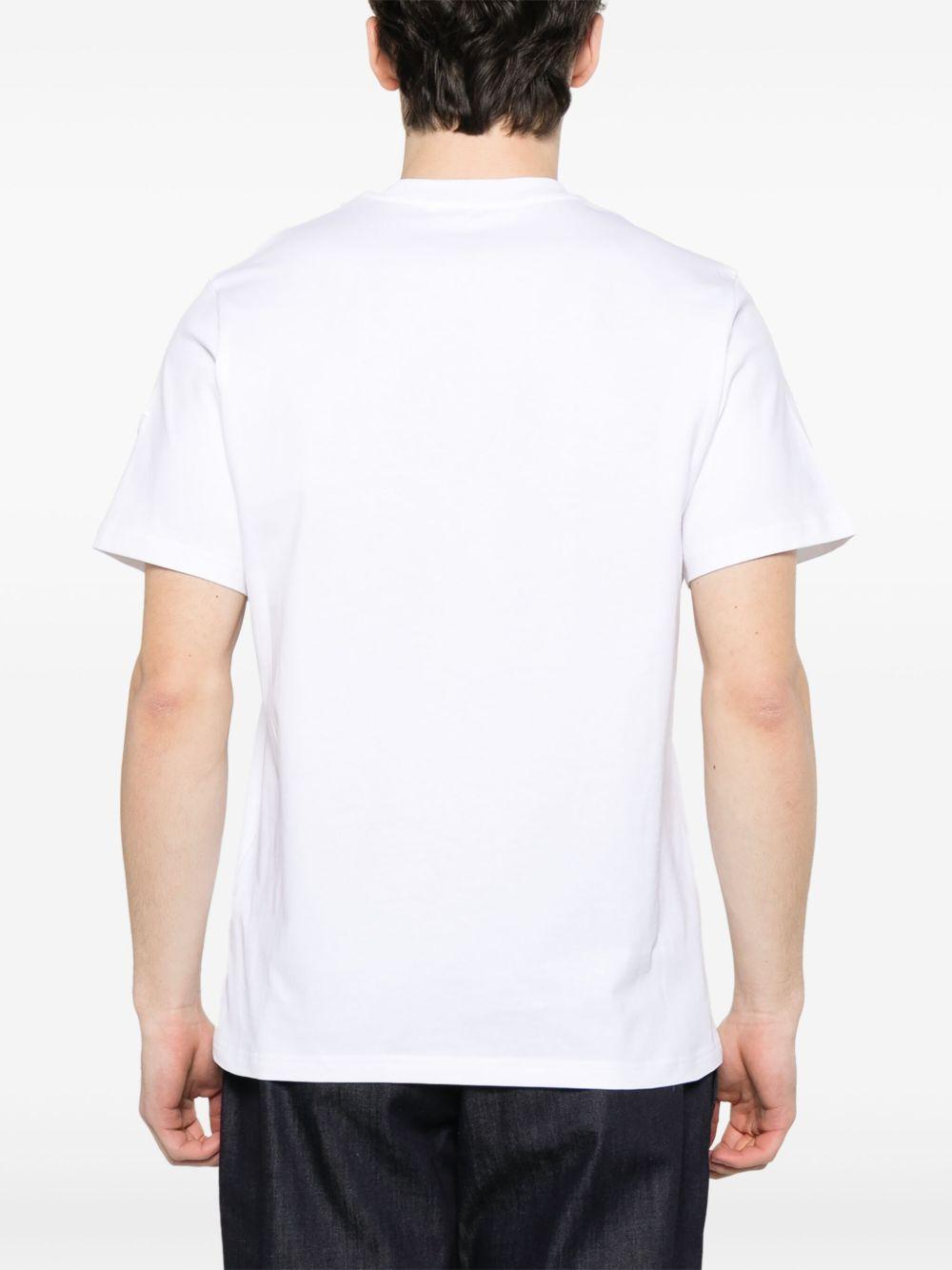 MONCLER Mens White Brand-patch Short-sleeve Pack Of Three Cotton-jersey T-shirt Product Image