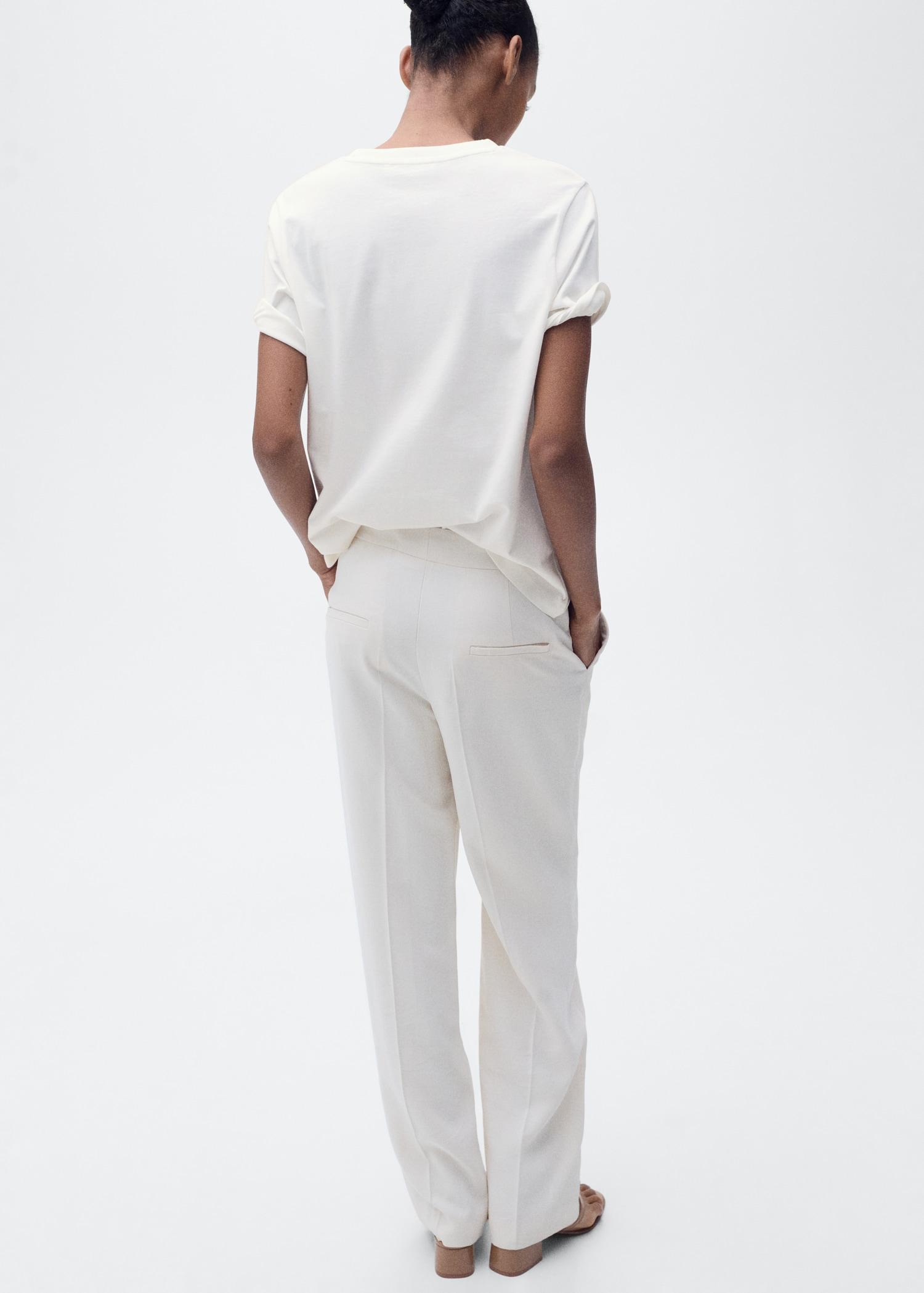 Short-sleeved printed t-shirt - Women | MANGO USA Product Image