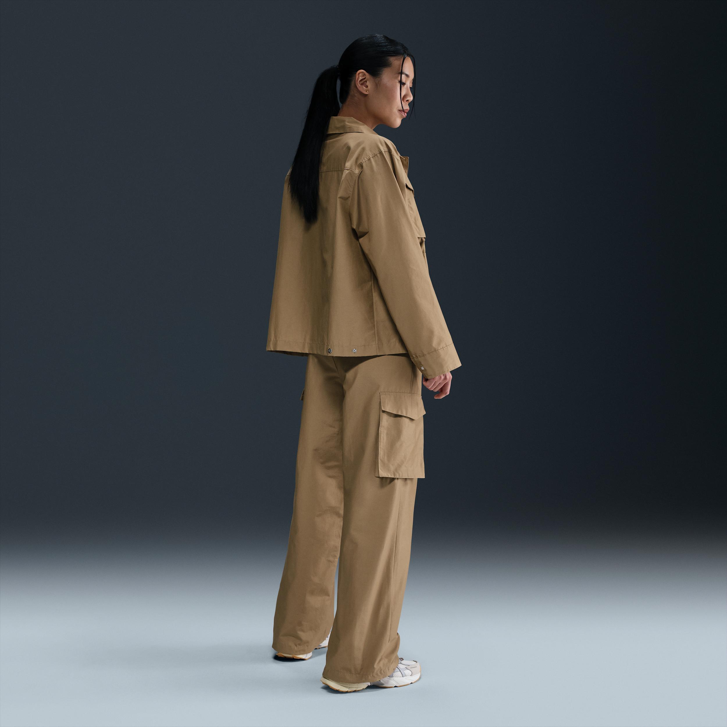 Nike Womens Nike NSW EVRTHNG Woven Mid Rise Cargo Pants - Womens Parachute Beige/White Product Image