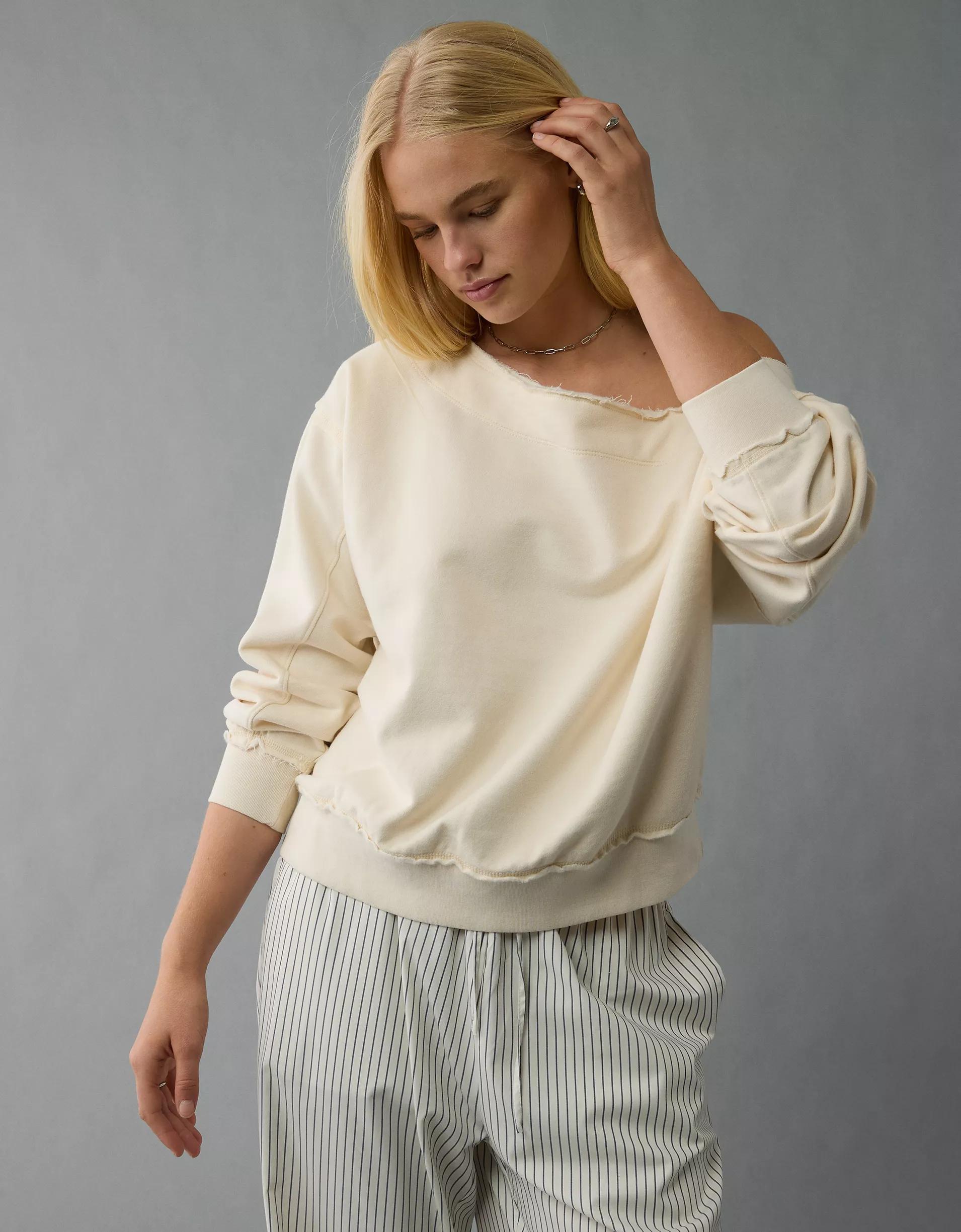 AE Off The Shoulder Sweatshirt Product Image
