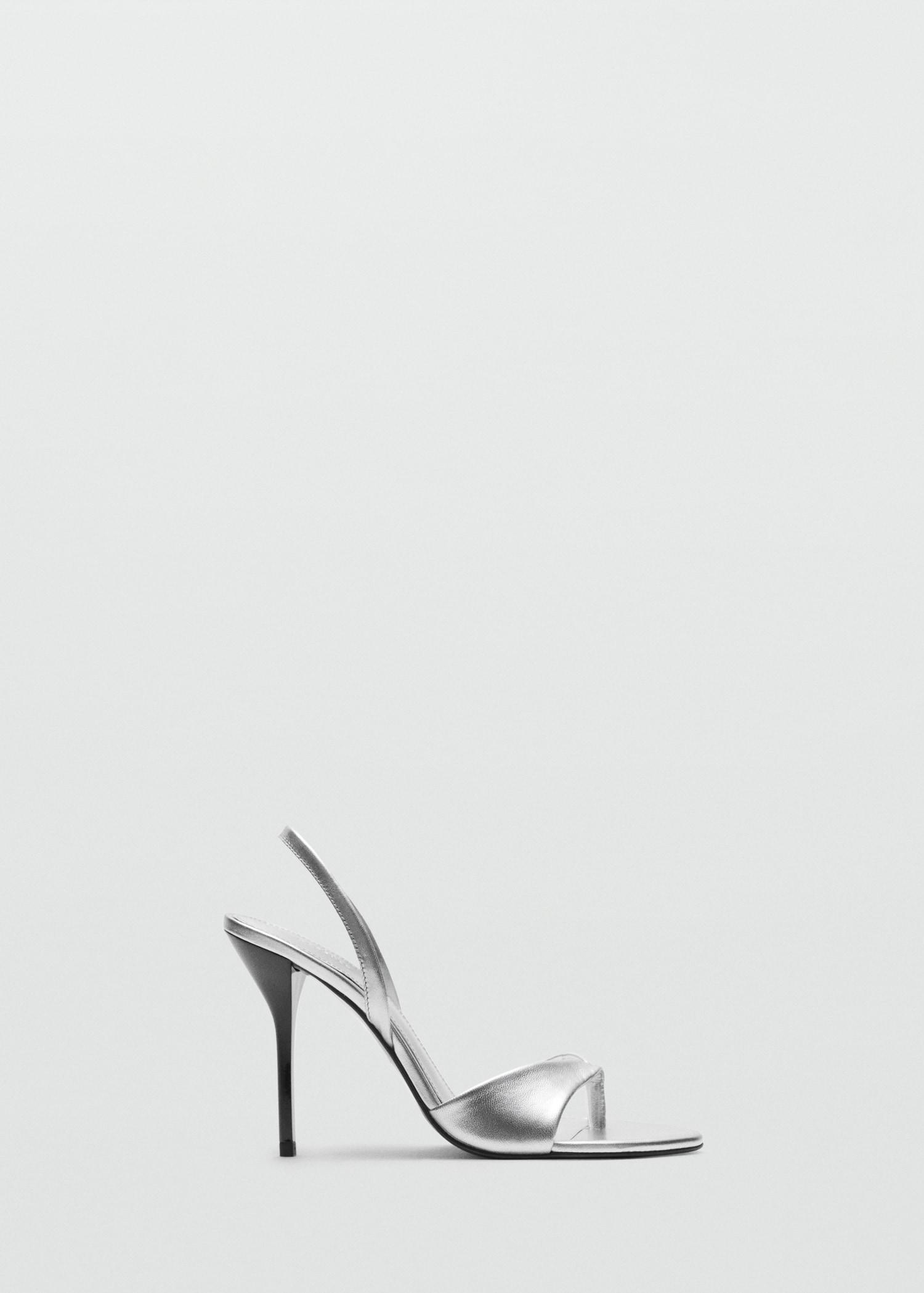 Leather sandals with contrasting heels - Women | MANGO USA Product Image