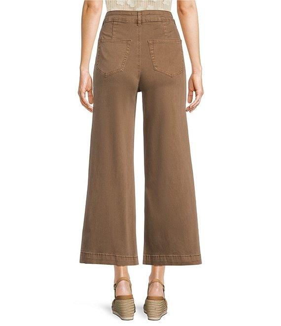 Charlie B. Wool Blend Cable Knit Striped Cowl Neck Long Sleeve Sweater Product Image