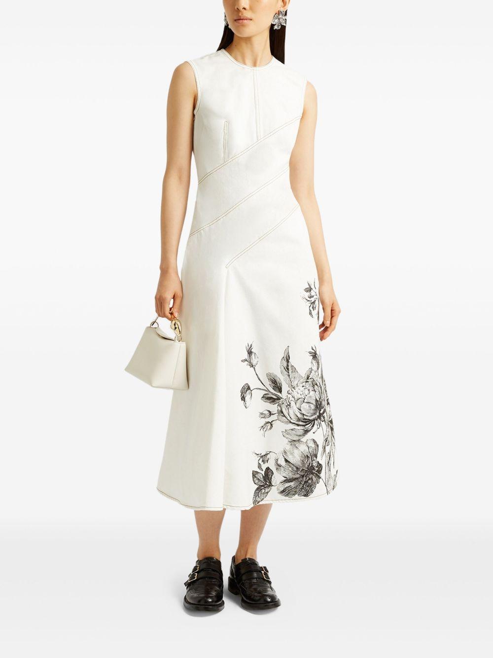 floral-print sleeveless midi dress  Product Image