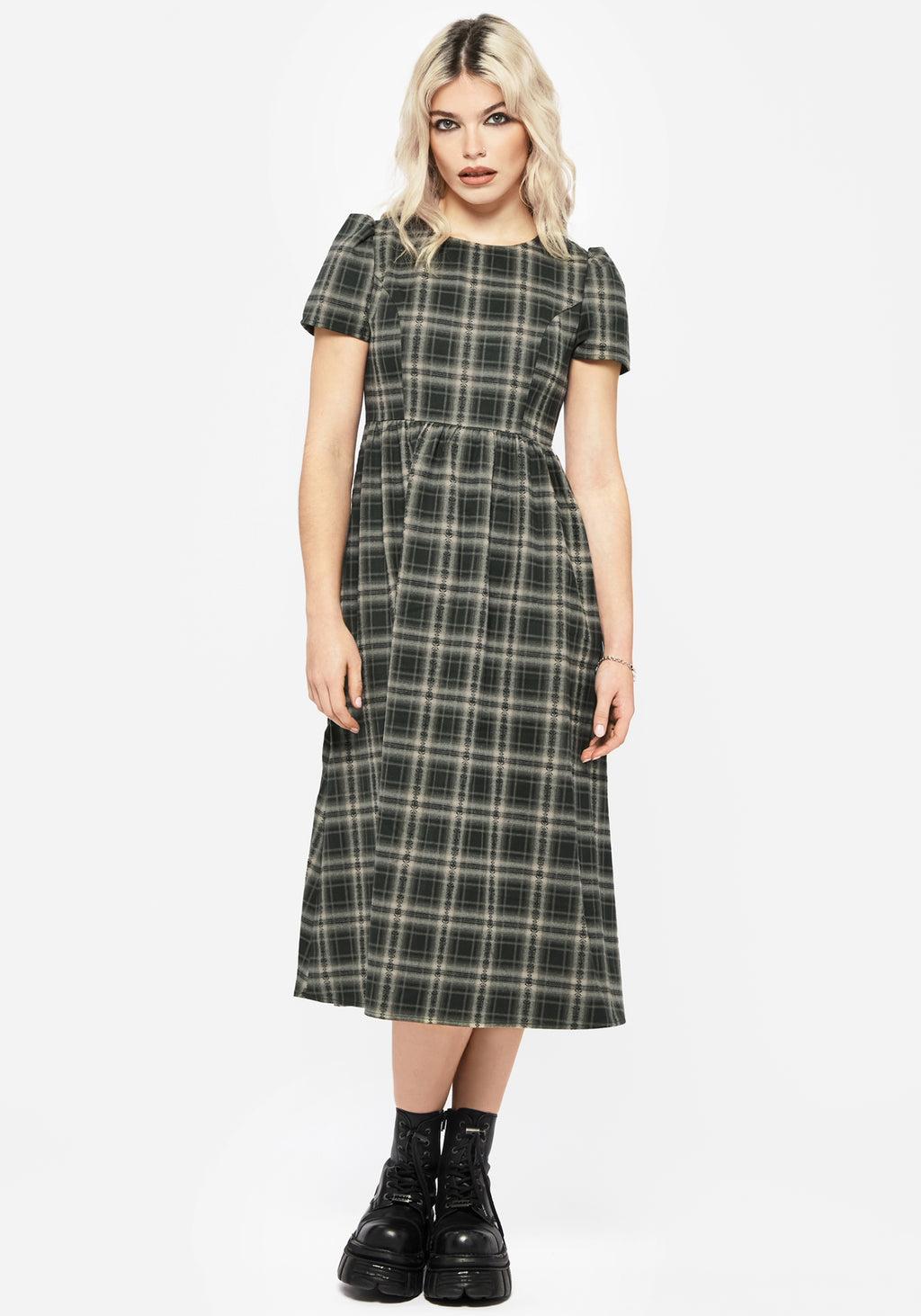 Tulisa Check Midi Dress Product Image