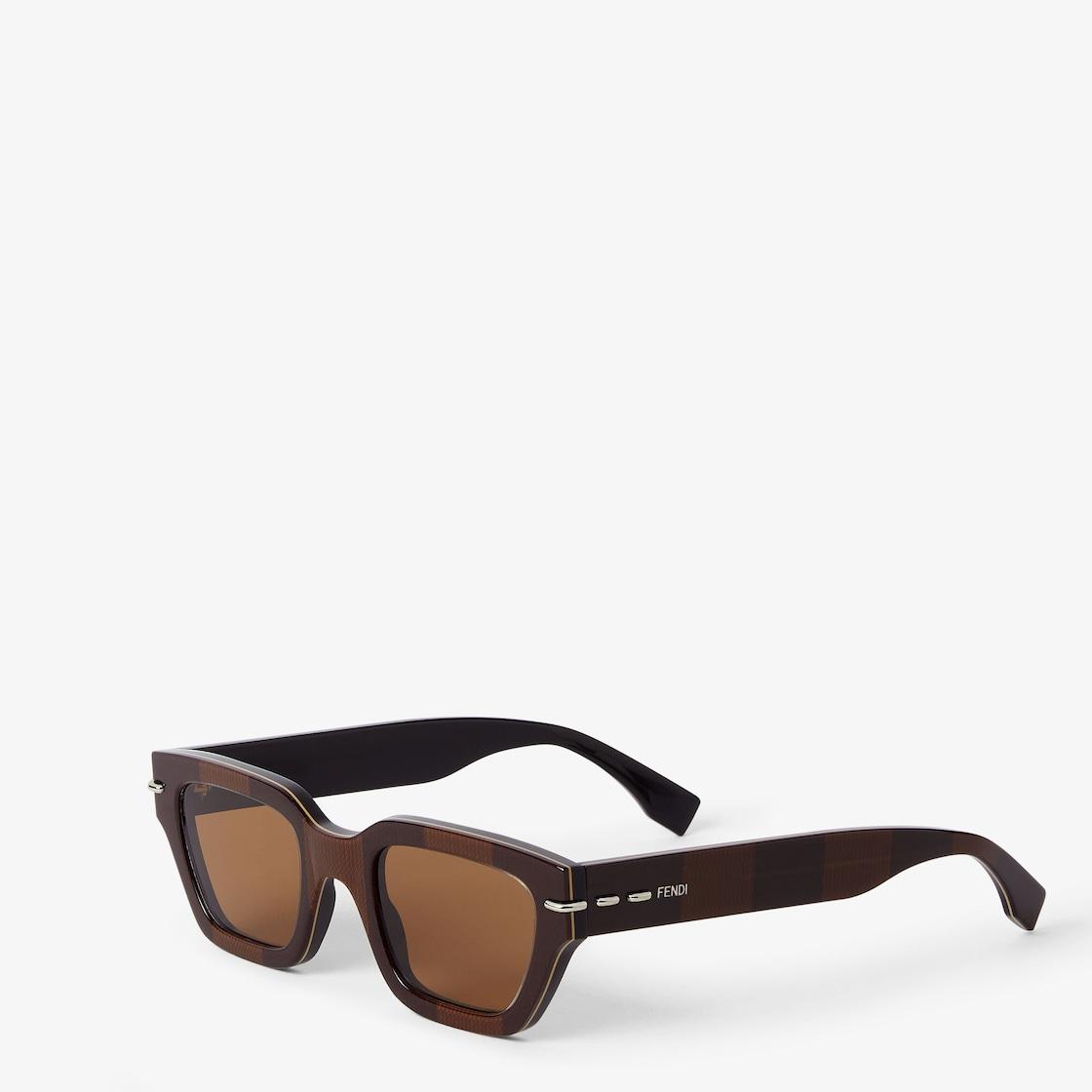 Fendi SelleriaPequin brown acetate sunglasses Product Image