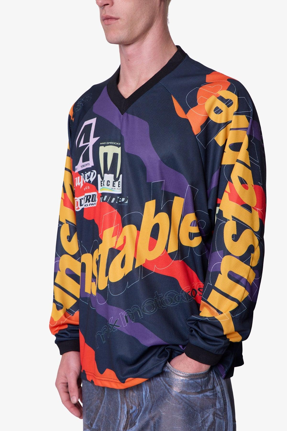 Unstable Moto Shirt - Orange Multi Product Image