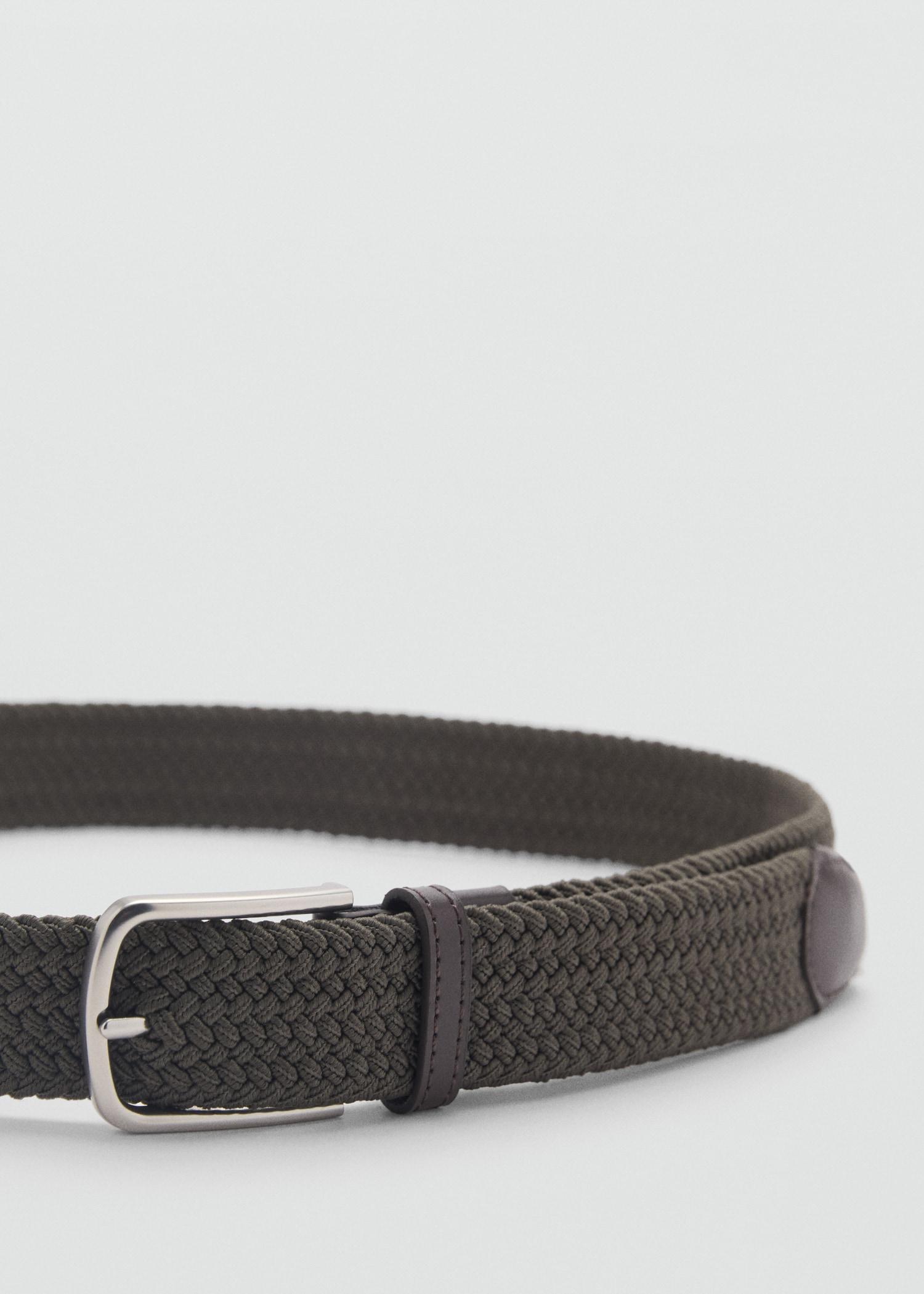 Braided elastic belt - Men | MANGO USA Product Image