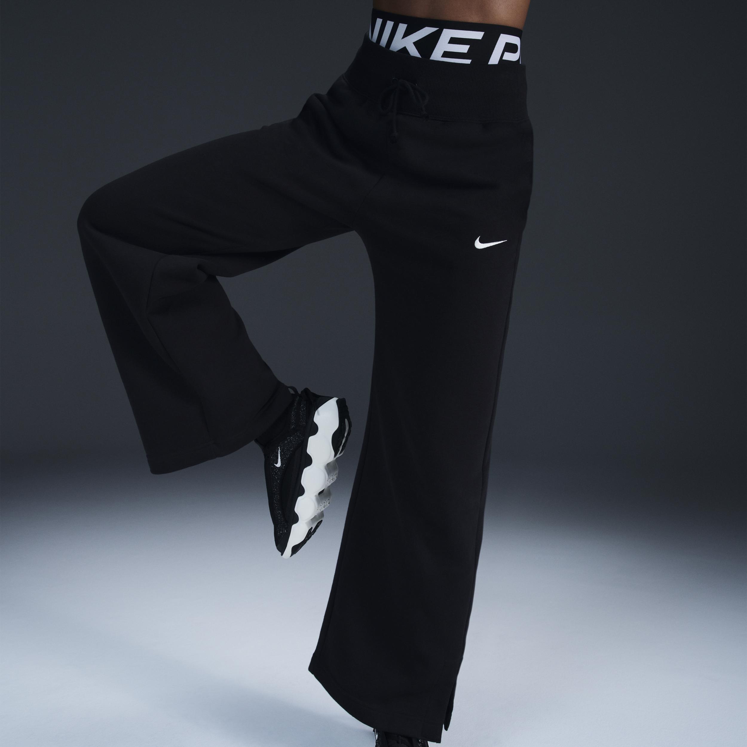 Womens Nike Sportswear Phoenix Fleece High-Waisted Wide-Leg Sweatpants | DQ5615-010 Product Image