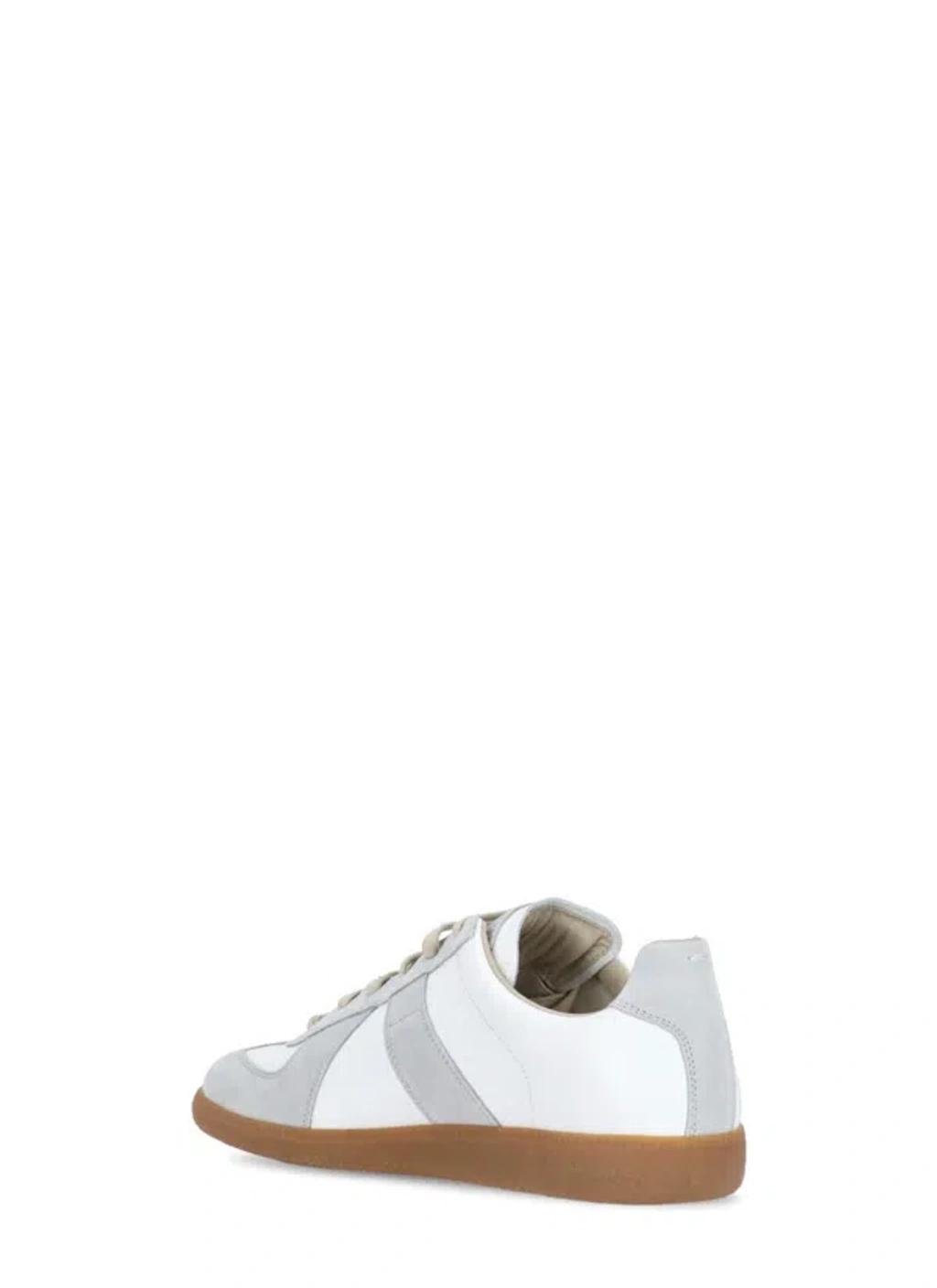 MAISON MARGIELA Replica Leather And Suede Sneakers In White Product Image