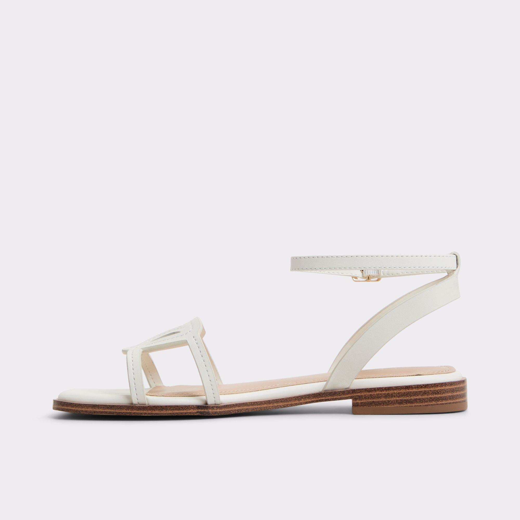 Greengrove White Women's Flat Sandals | ALDO US Product Image