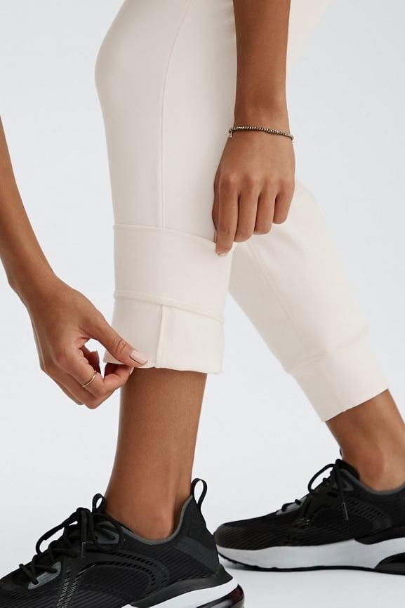 Fabletics On-The-Go Cold Weather Jogger Womens white plus Size 2X Product Image