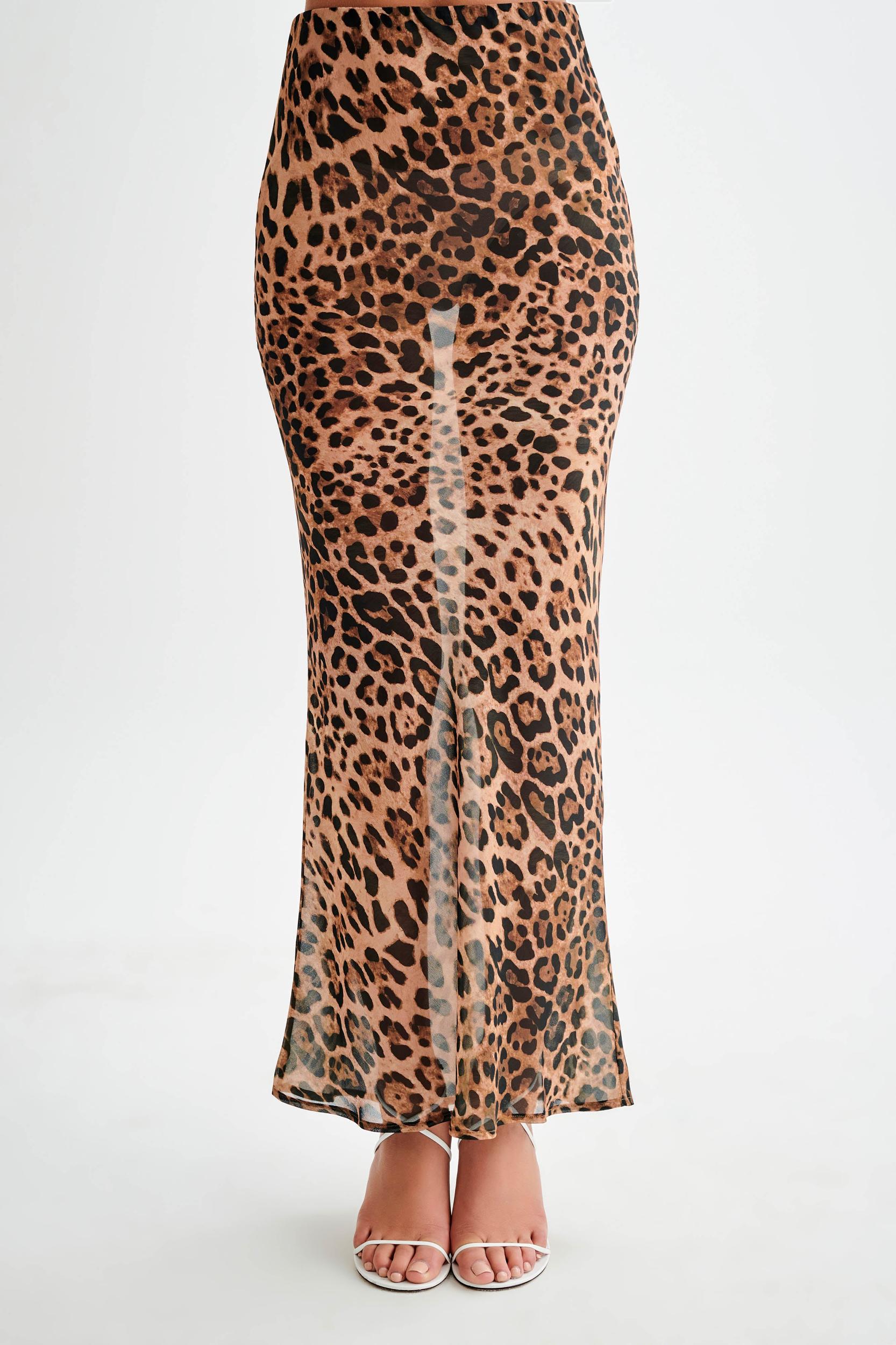 Yvonne Chiffon Off Shoulder Top - Leopard Print Product Image