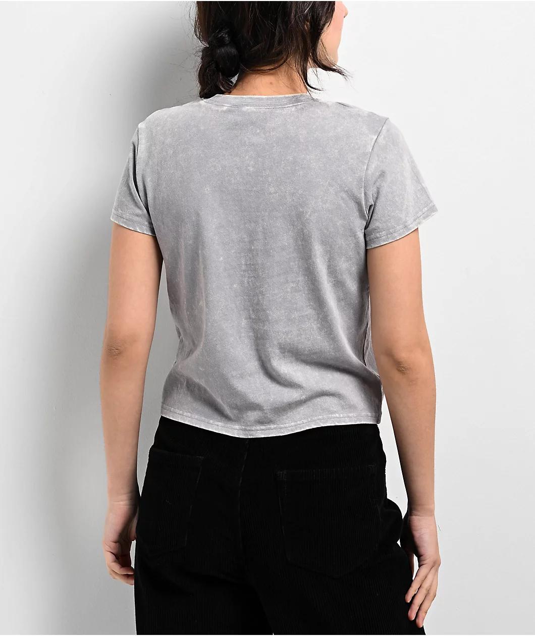 Empyre Ricky Angel Grey Mineral Wash T-Shirt Product Image