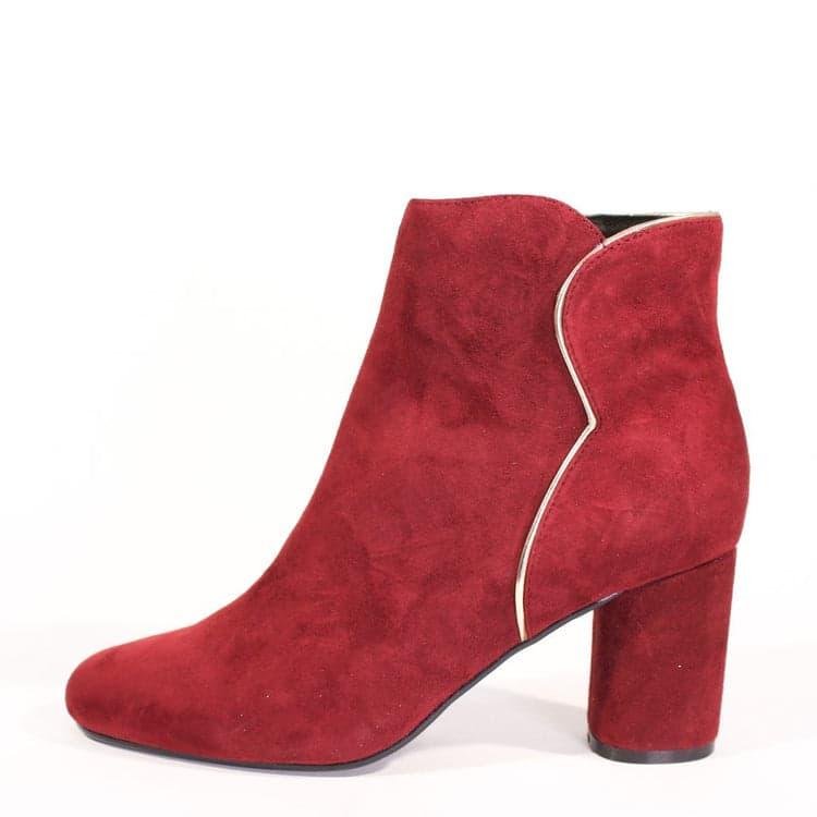 Tatiana Scallop Suede Booties Product Image