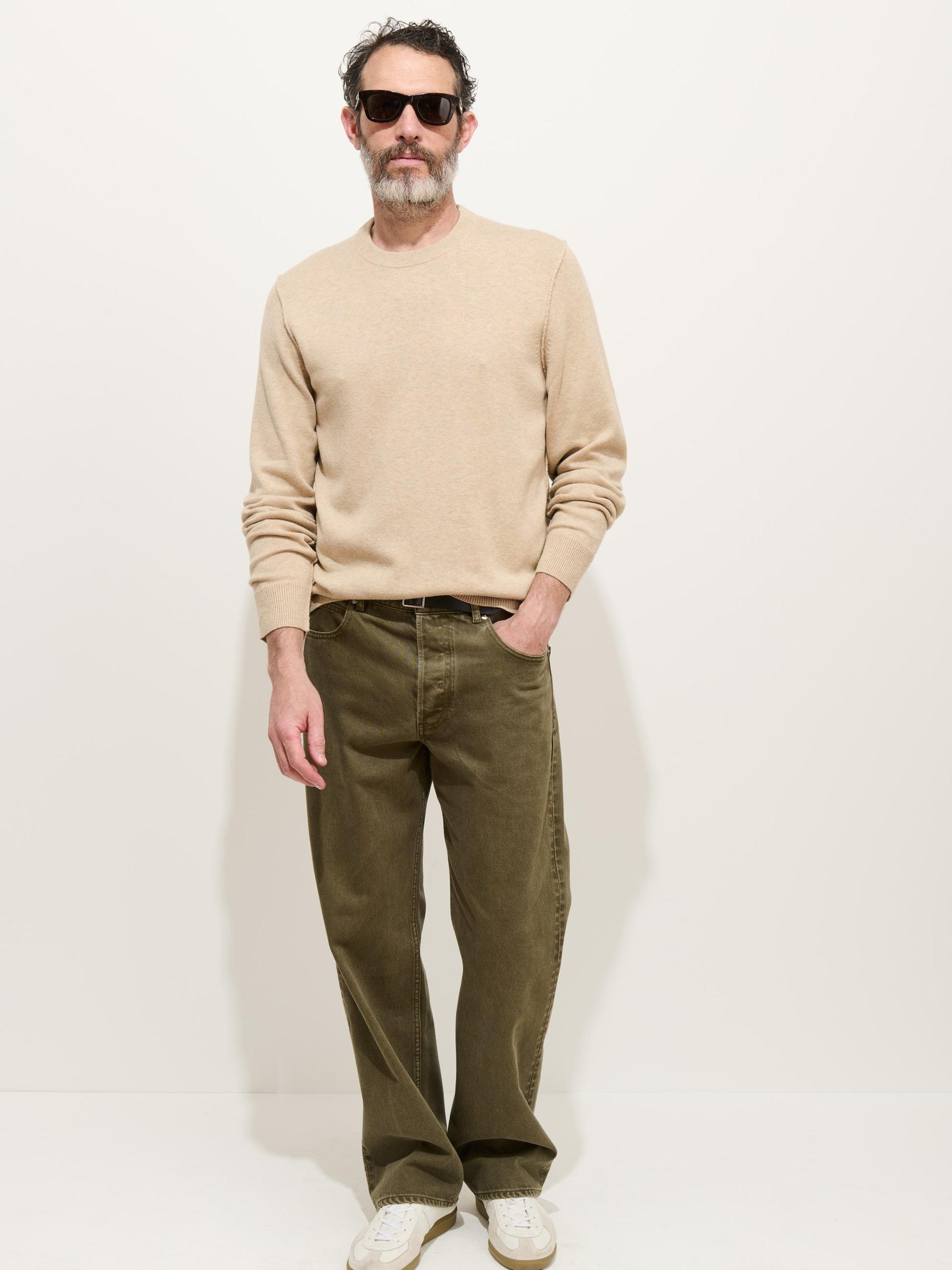 Reverse Seam Crew In Wool Cotton Product Image