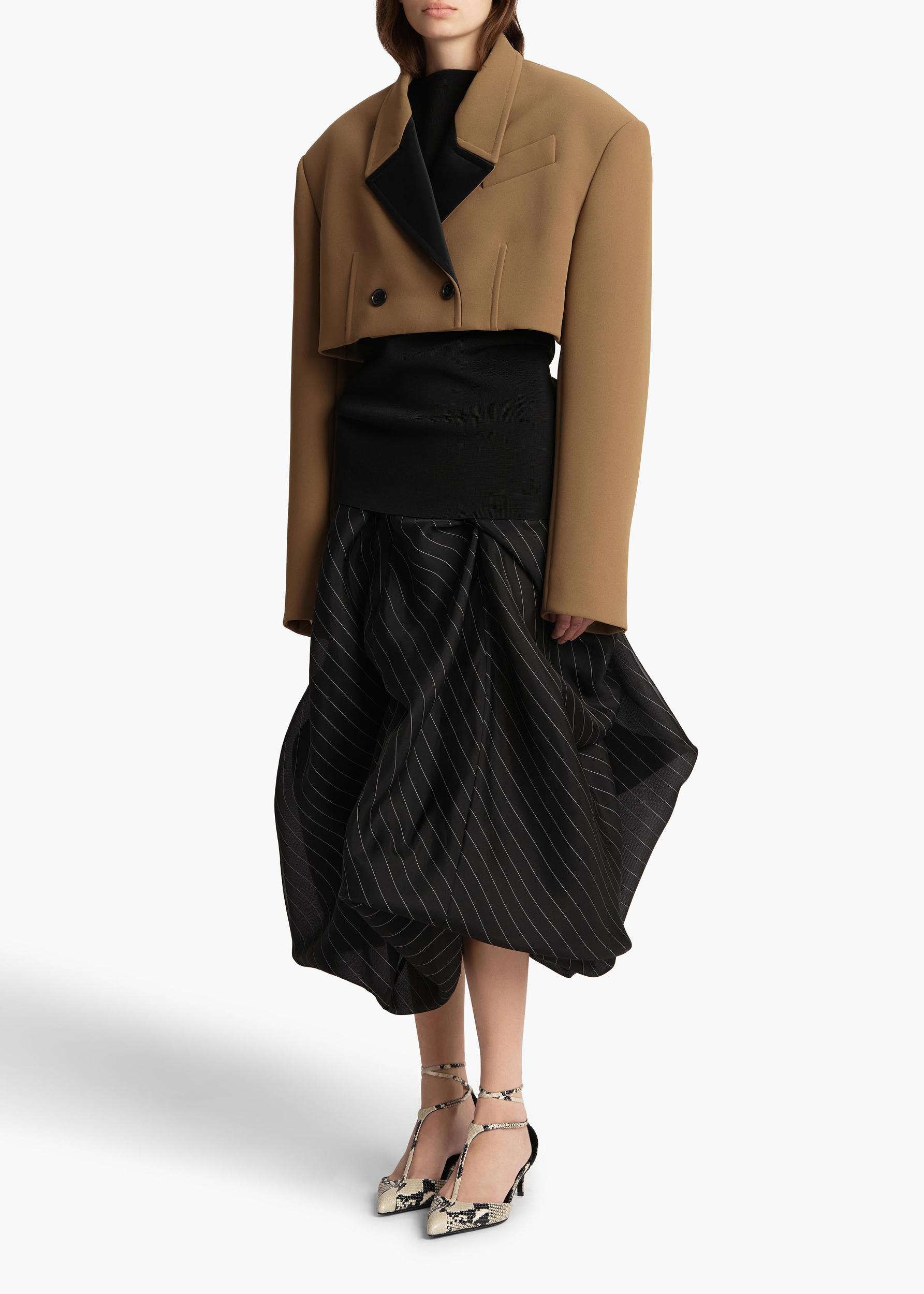 Lou Skirt in Black with White Stripe Product Image