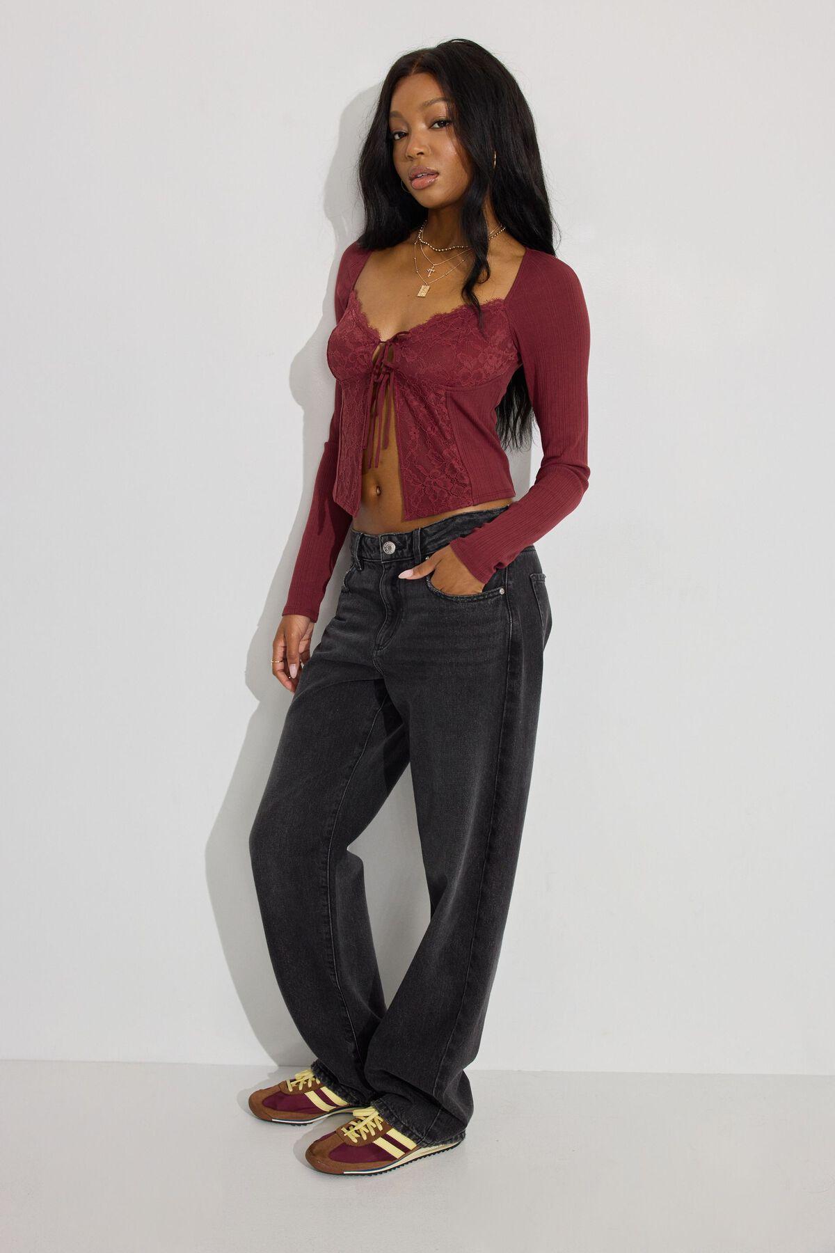 Flyaway Lace Rib Top Product Image