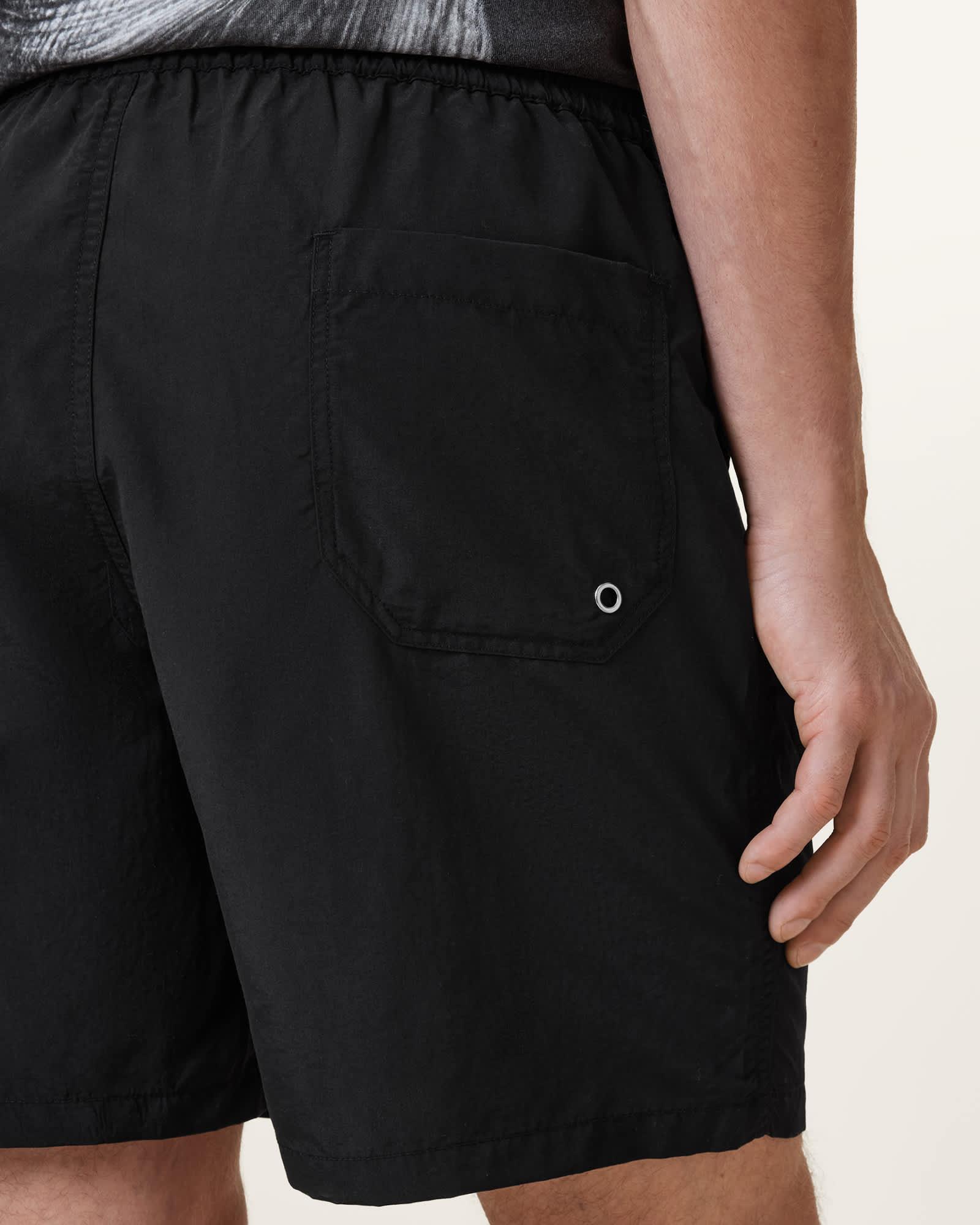Party Wave Swim Shorts Jet Black | ALLSAINTS US Product Image