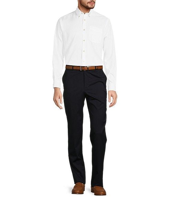 Hart Schaffner Marx New York Modern Fit Flat Front Solid Dress Pants Product Image