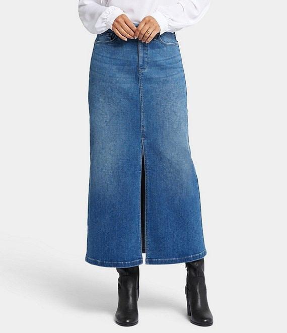NYDJ High Rise A-Line Long Slit Skirt Product Image