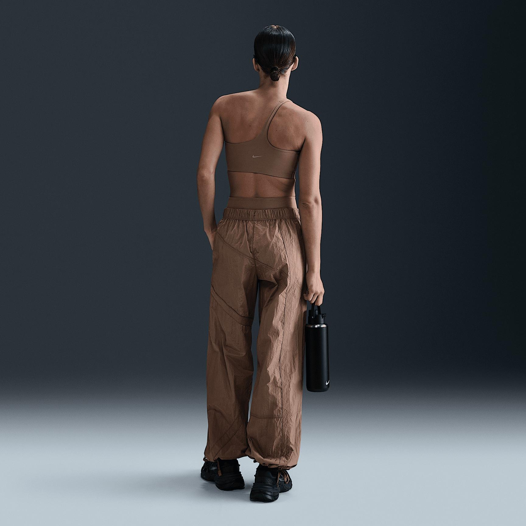 Nike Womens Zenvy Asymmetrical Light-Support Padded Sports Bra | HQ9182-233 Product Image