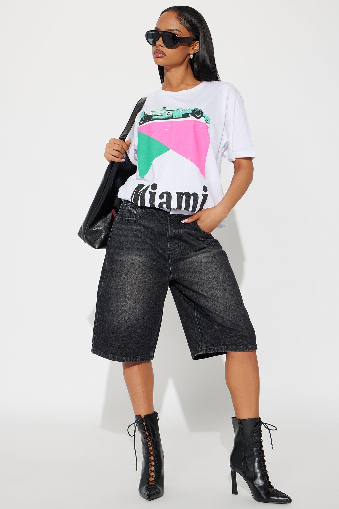 Miami International Oversized Tee - White Product Image