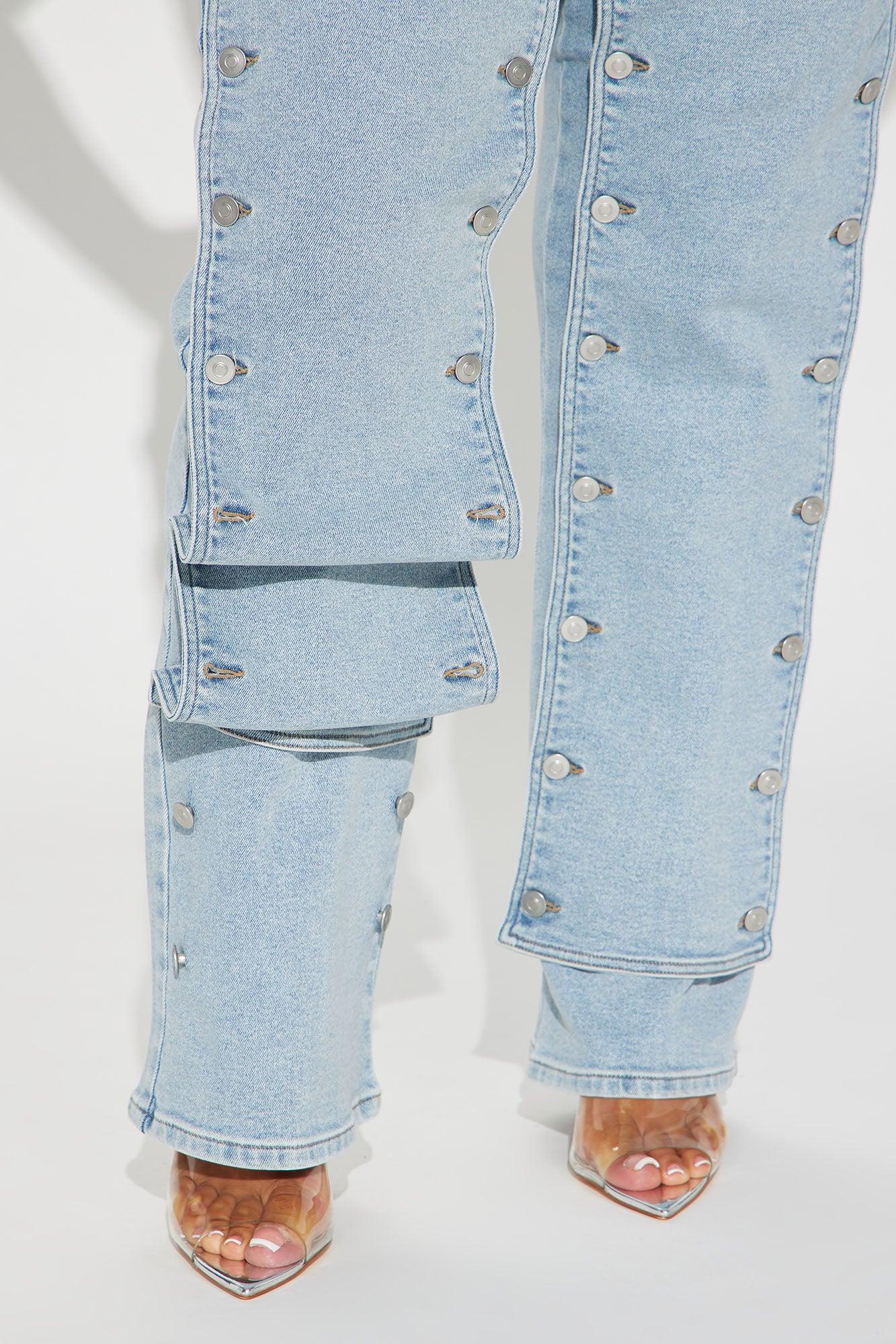 Sticking With It Stretch Straight Leg Jeans - Light Wash Product Image