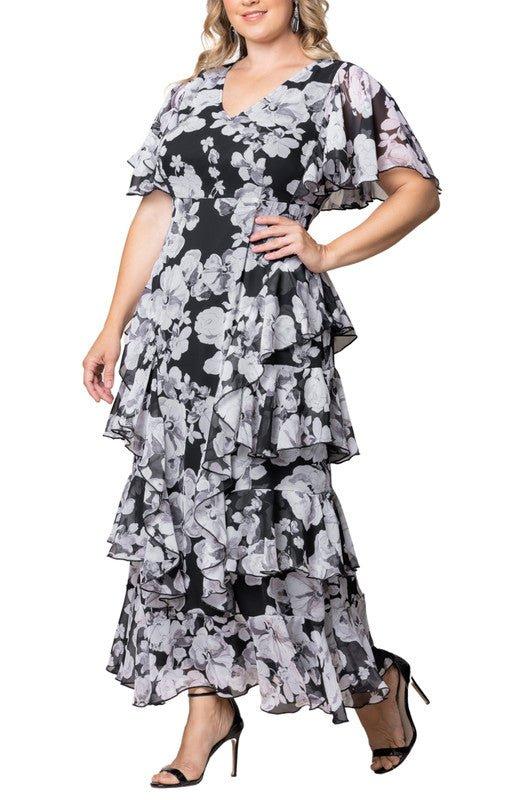 Tour de Flounce Chiffon Gown - Plus Product Image