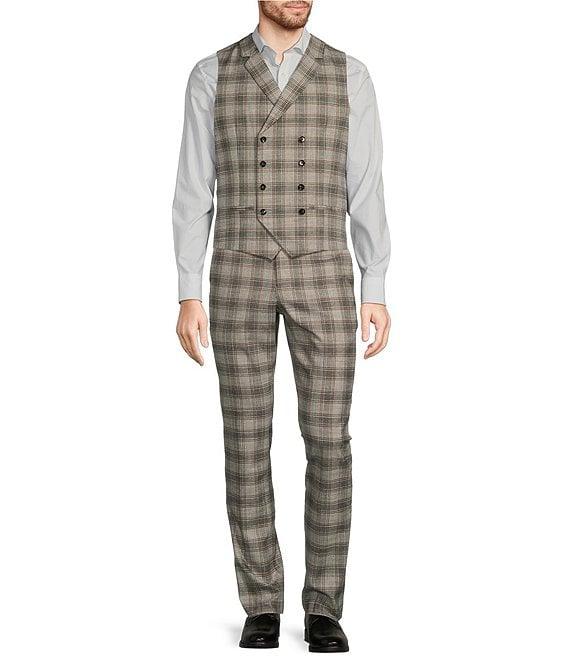 Murano Evan Extra Slim Fit Flat Front Glen Plaid Suit Separates Dress Pants Product Image