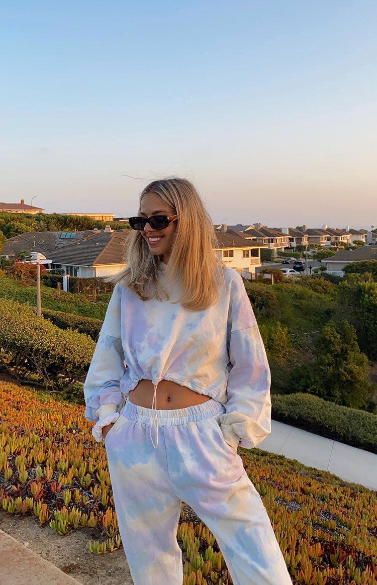 Skyfall Hoodie Purple Tie Dye Product Image