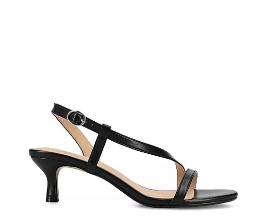 Journee Jemry Women's Crossover Strap Kitten Heel Dress Sandals,  Product Image