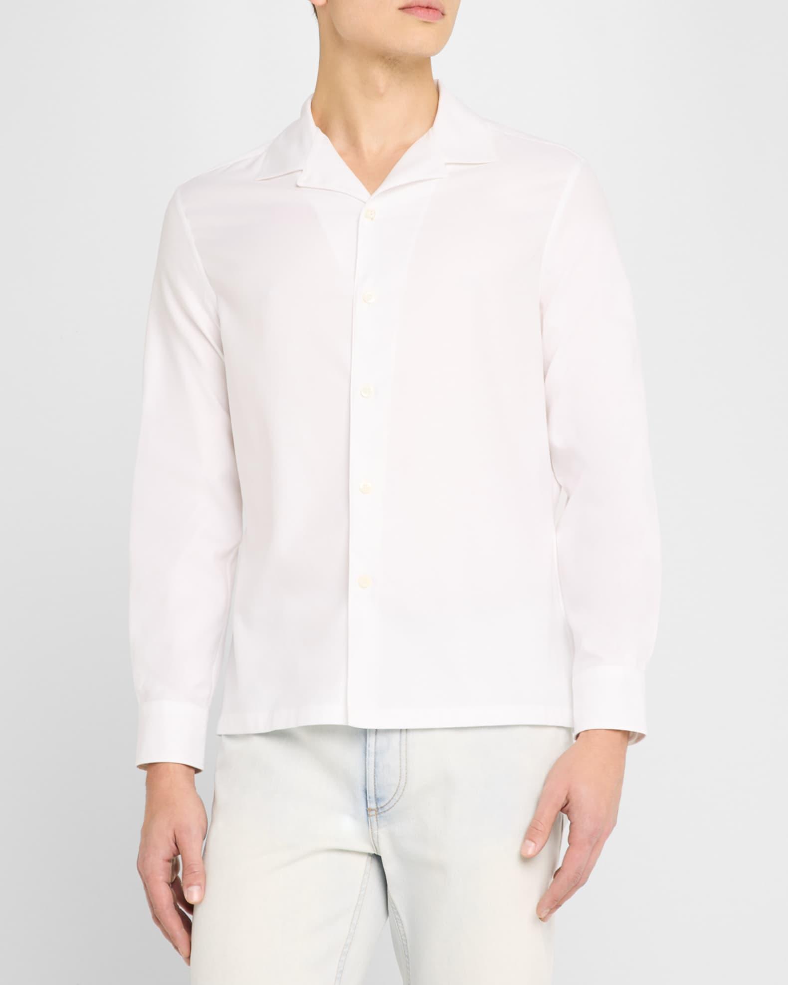 Men's Cotton Twill Camp-Collar Sport Shirt Product Image
