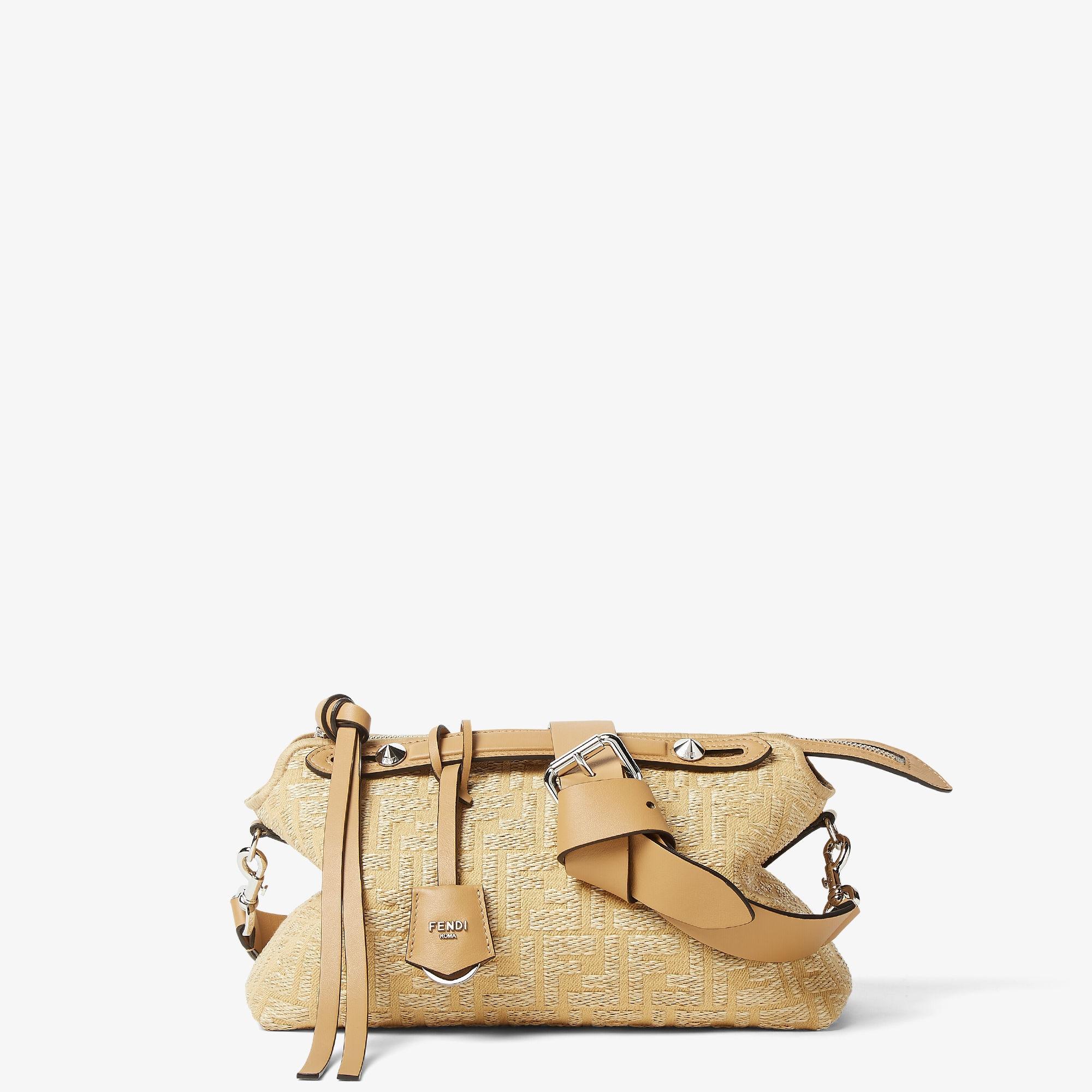 By The Way Soft MiniJacquard fabric mini-bag with raffia FF Product Image