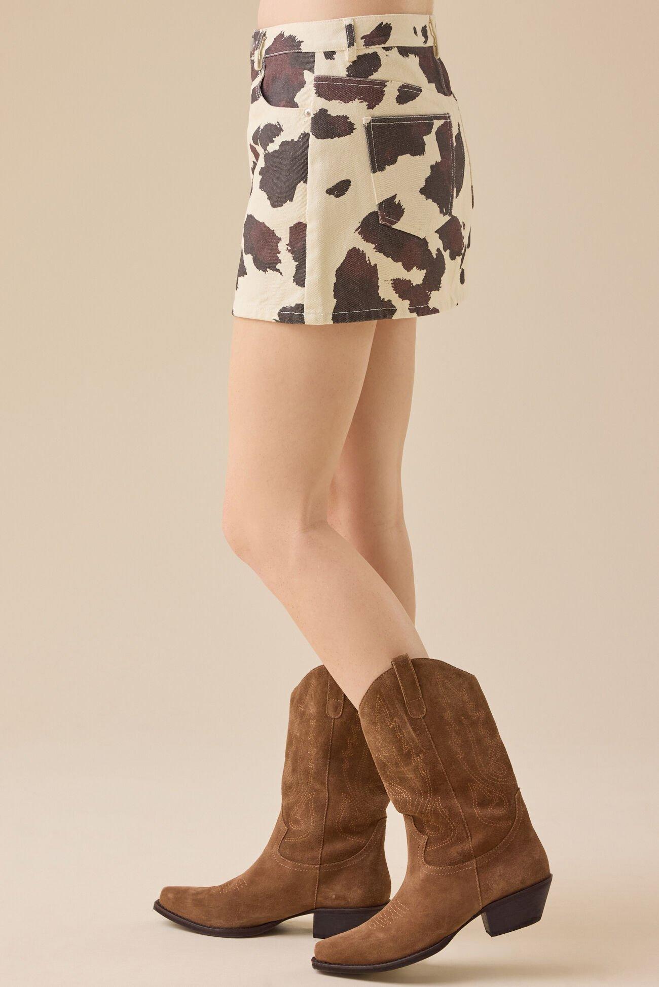 Bo Cow Print Skirt Product Image