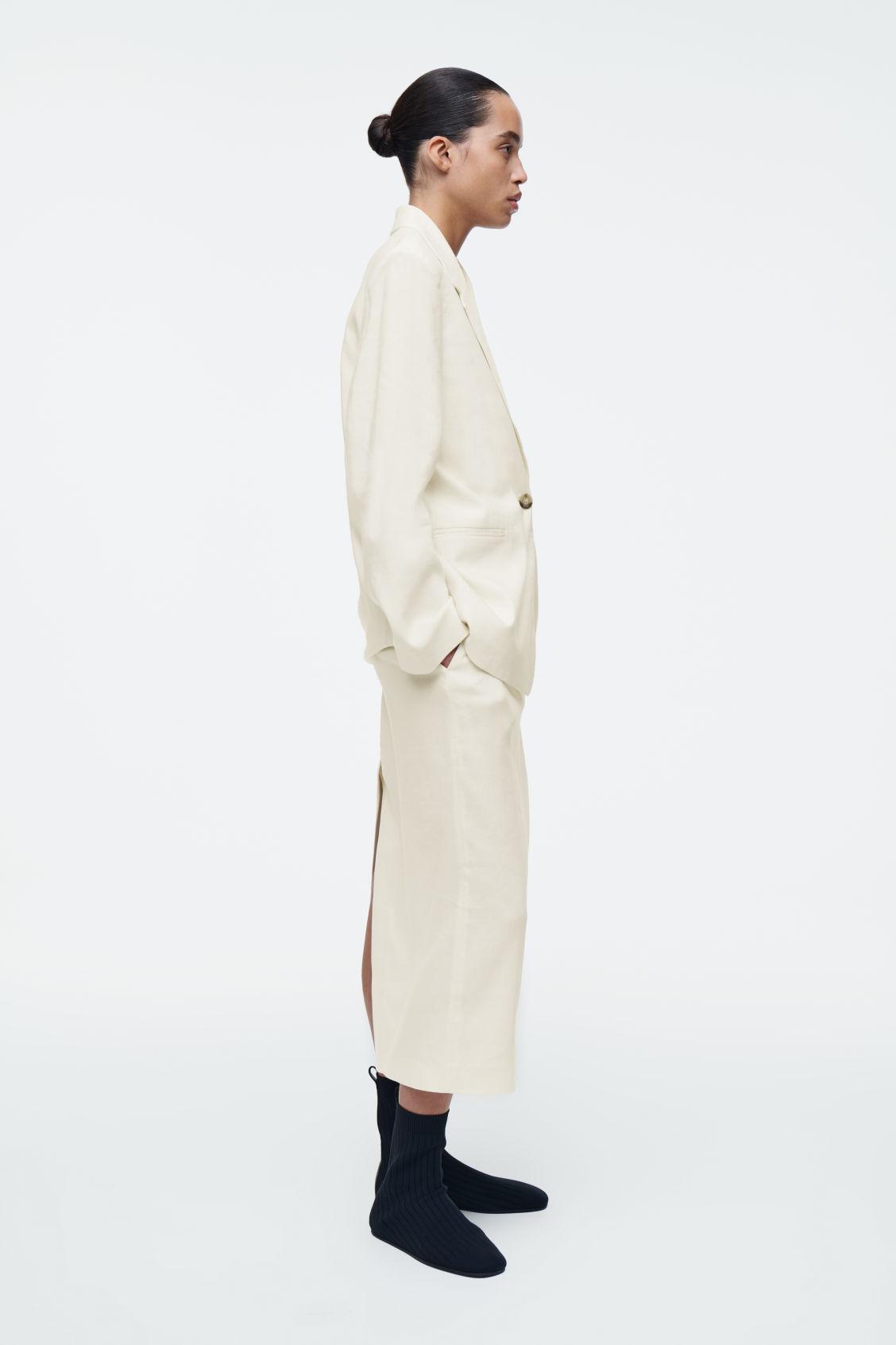 TAILORED LINEN PENCIL SKIRT Product Image