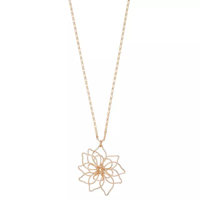 Sterling Silver Pink & Clear Cubic Zirconia Bowtie Necklace, Womens Product Image