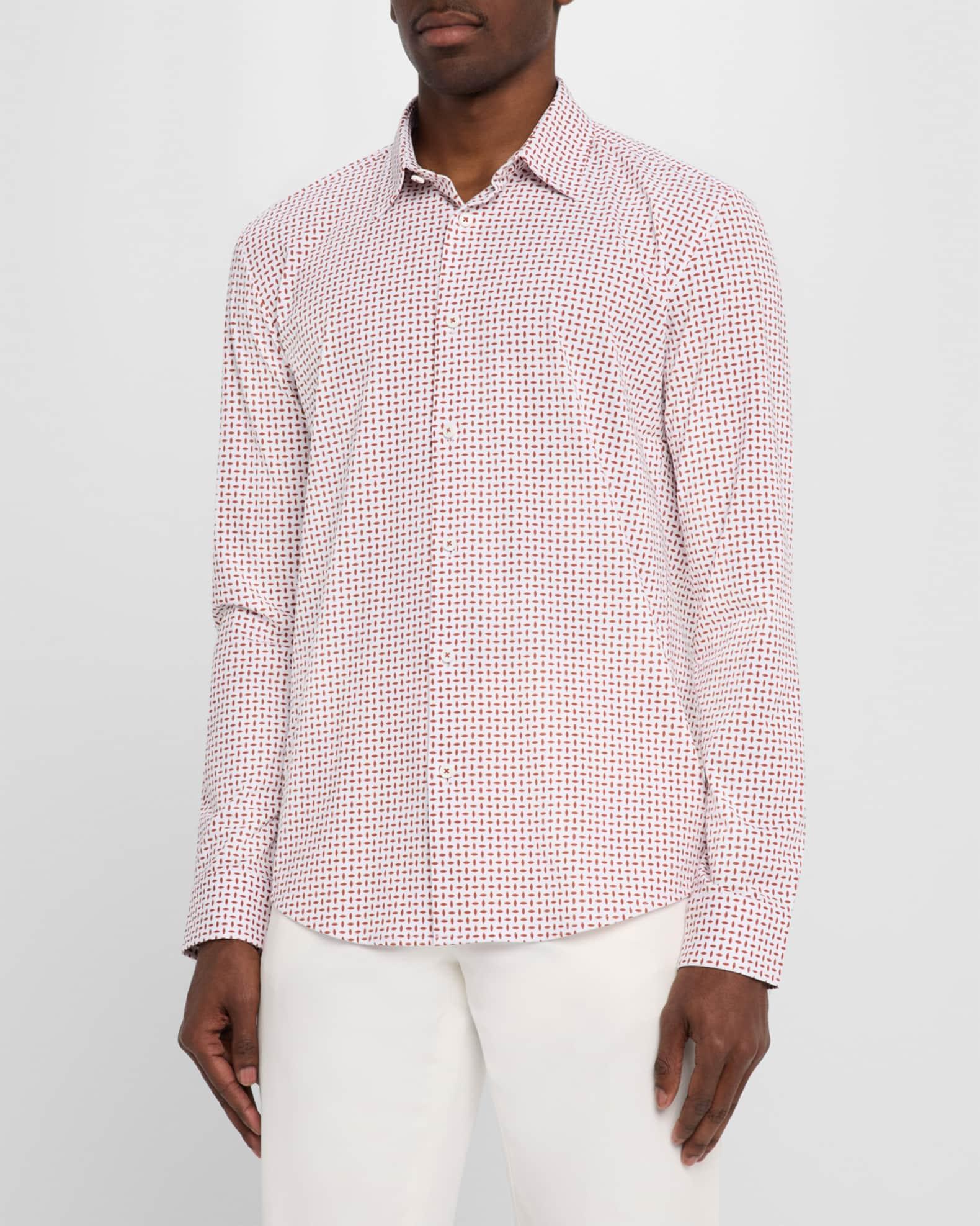 Men's Roan Geo-Print Cotton Stretch Sport Shirt Product Image