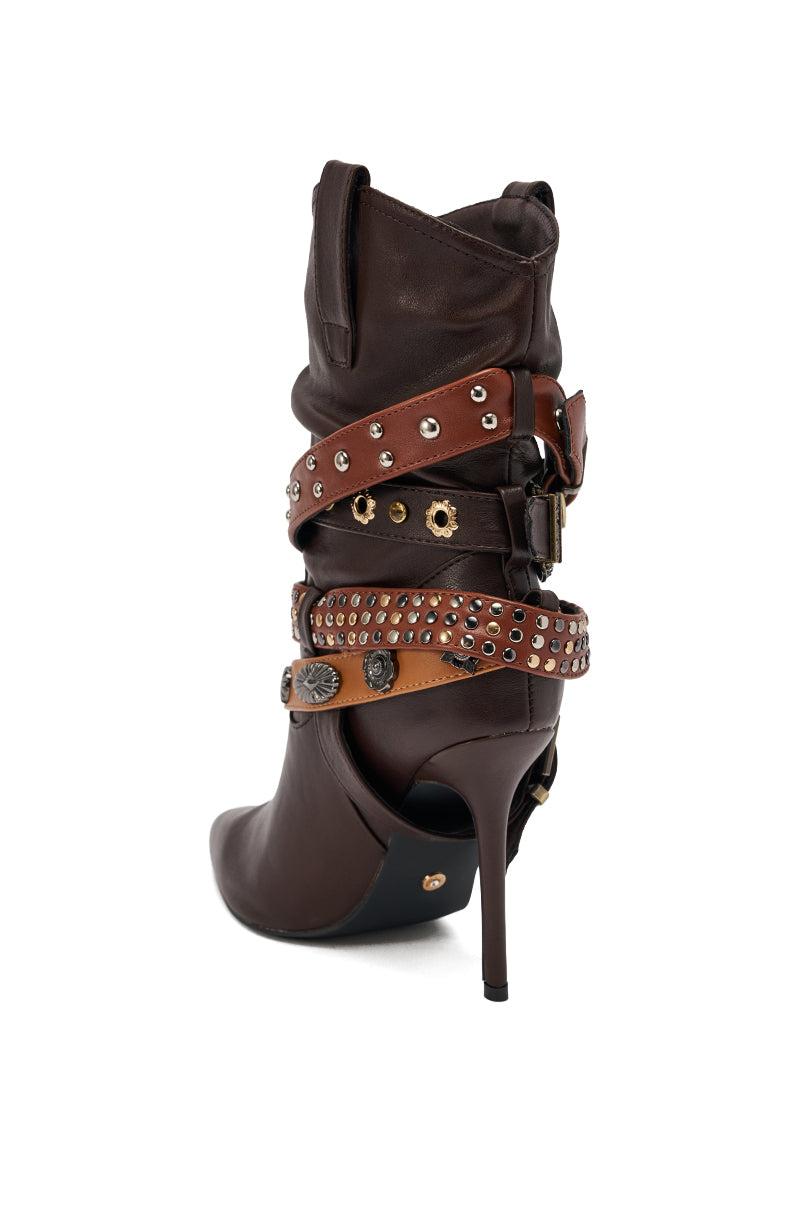 AZALEA WANG BROWN STILETTO BOOTIE Product Image