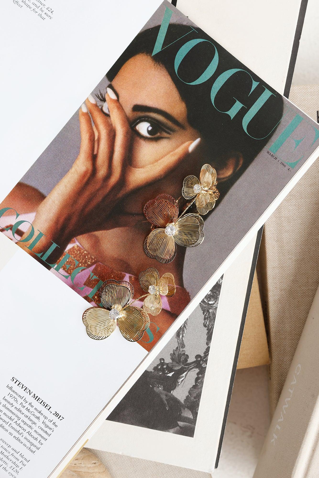 Florals First Earrings Gold Product Image