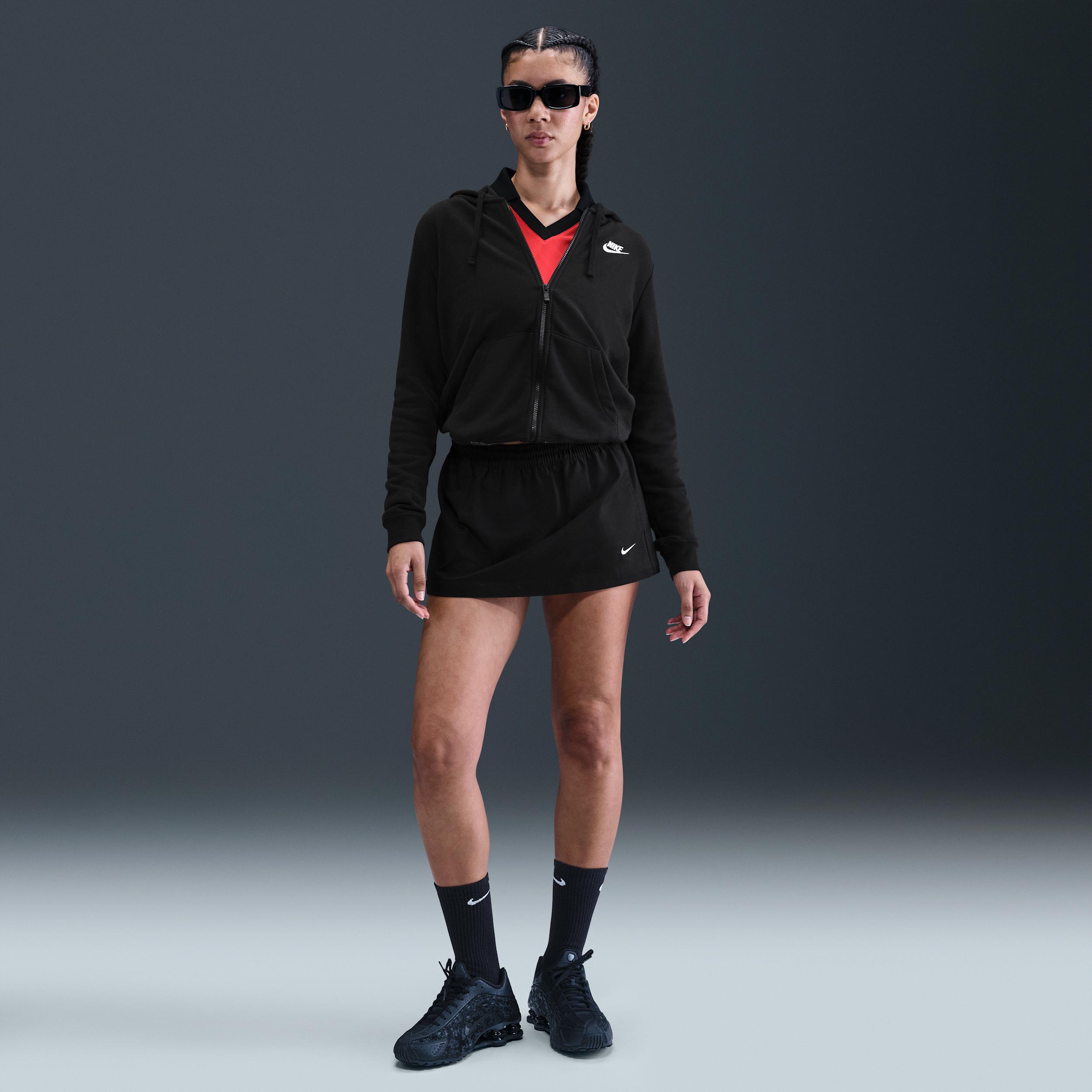 Womens Nike Sportswear Club Fleece Full-Zip Hoodie | DQ5471-010 Product Image