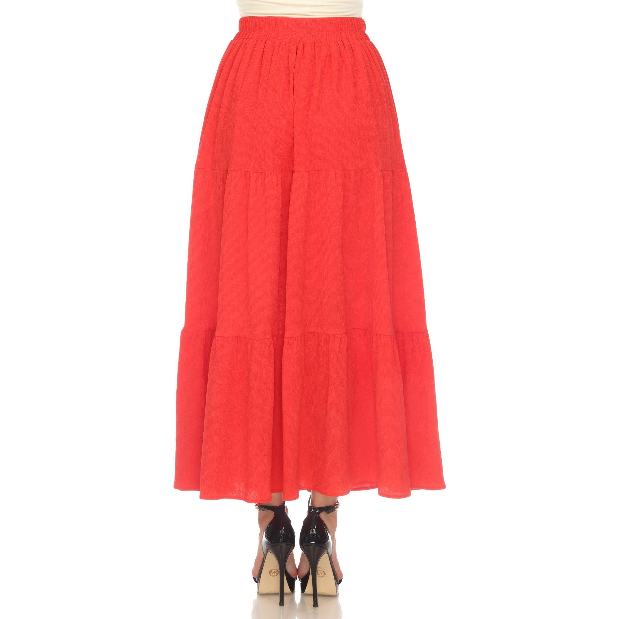 Pleated Tiered Maxi Skirt Product Image