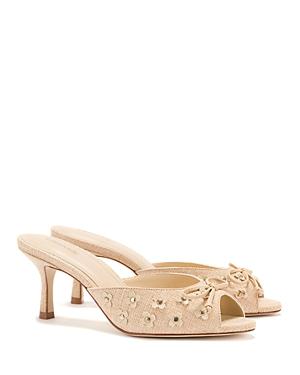 Larroude Womens Jasmine Flower Detail Mule Sandals Product Image