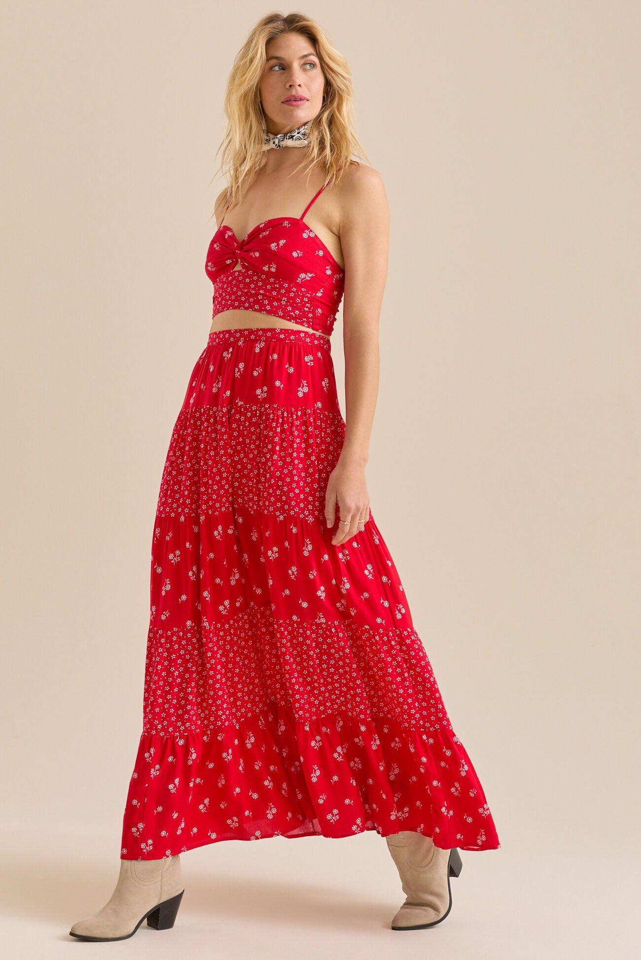 Fleur Floral Maxi Skirt Product Image